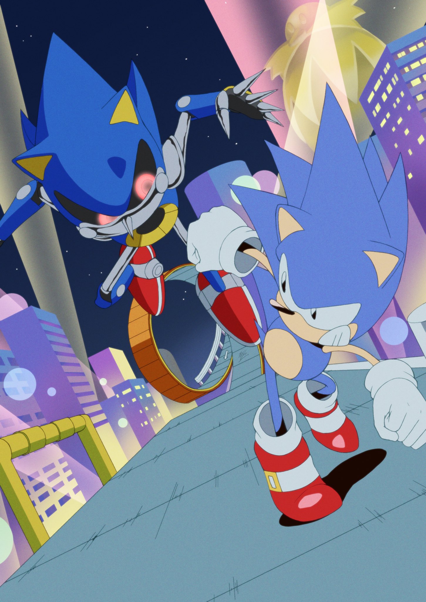 sonic and metal sonic the Hedgehog Wallpaper