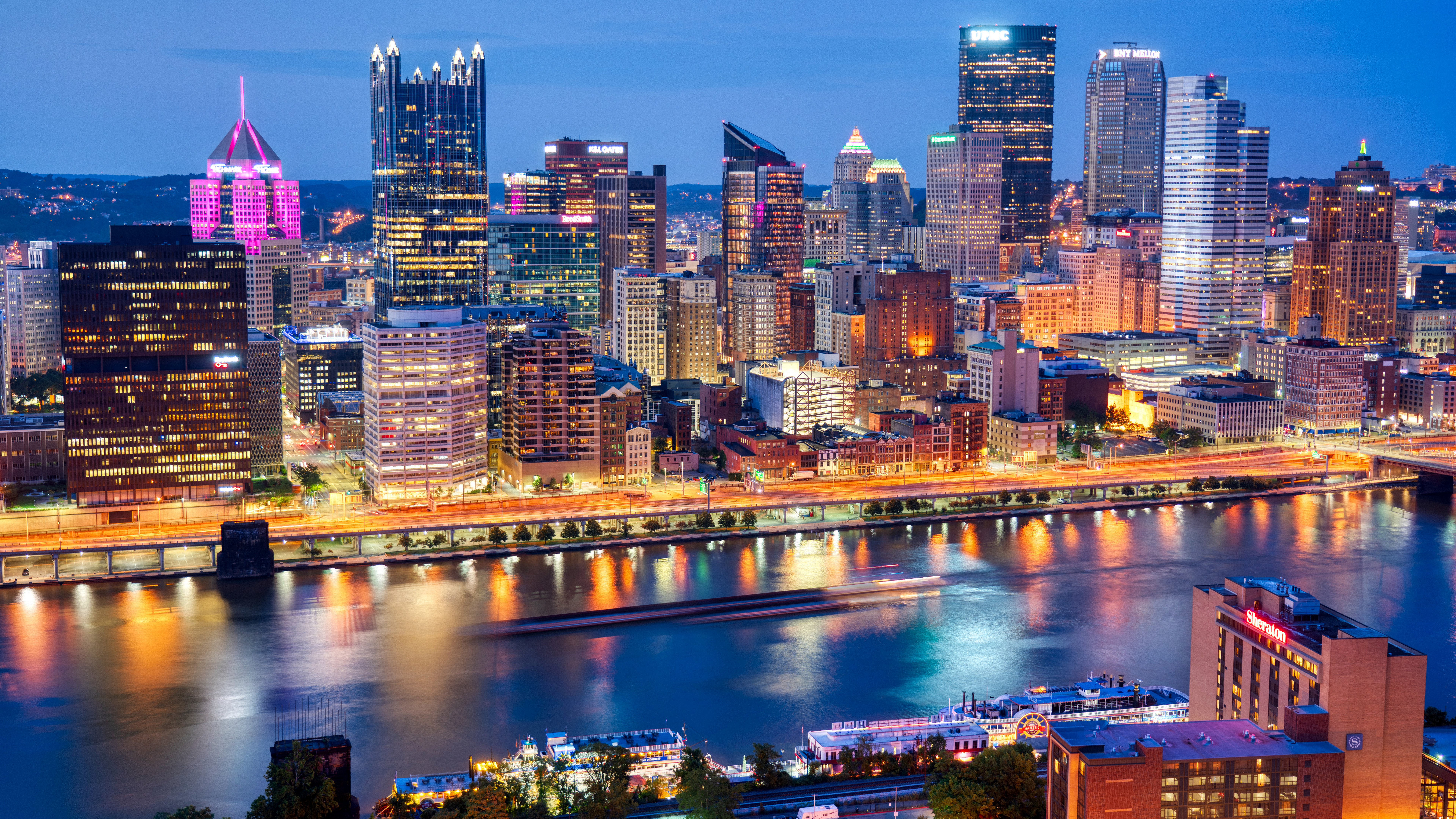 Download USA Man Made Pittsburgh 8k Ultra HD Wallpaper