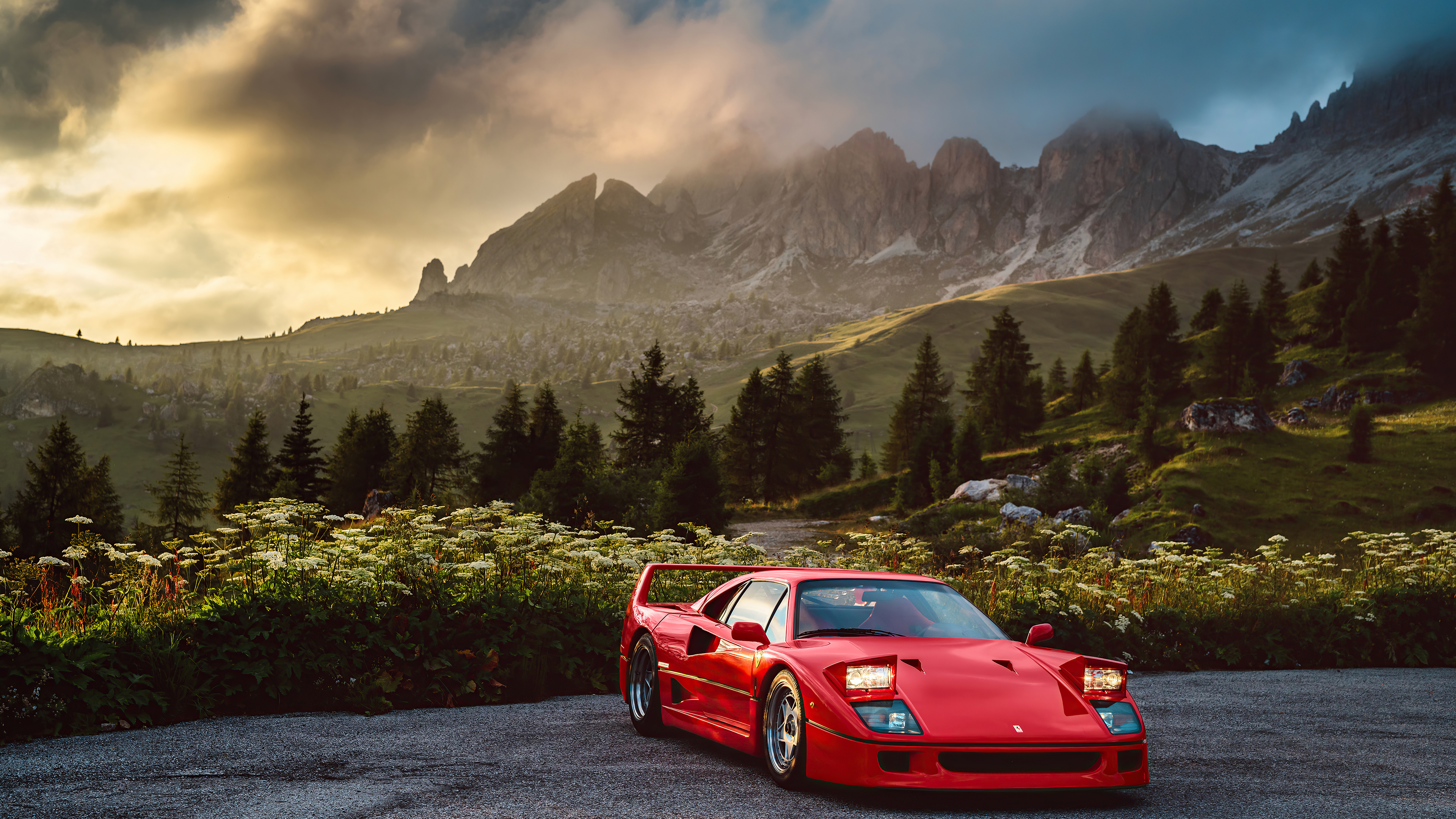 Ferrari F40 In Nature 5k 4k HD 4k Wallpaper, Image, Background, Photo and Picture