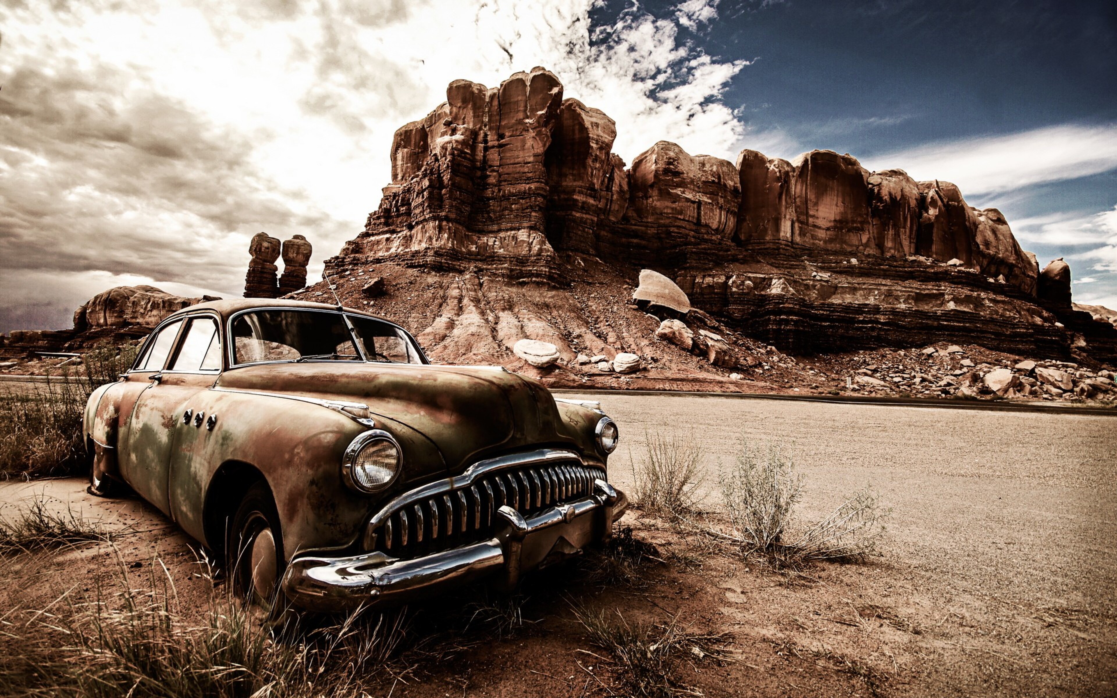 Vintage Dusty Car 4k HD 4k Wallpaper, Image, Background, Photo and Picture