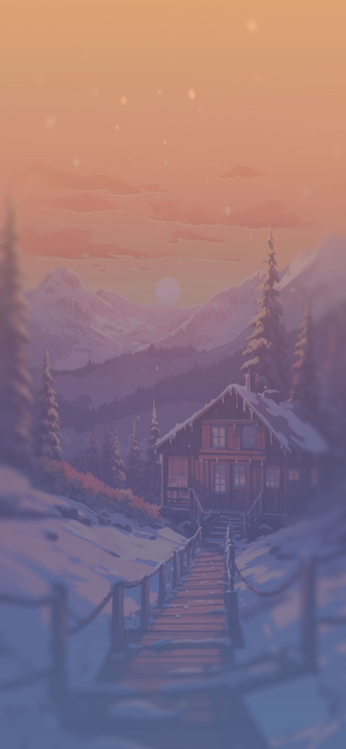 Winter Mountains Cabin Cozy Wallpaper Winter Wallpaper