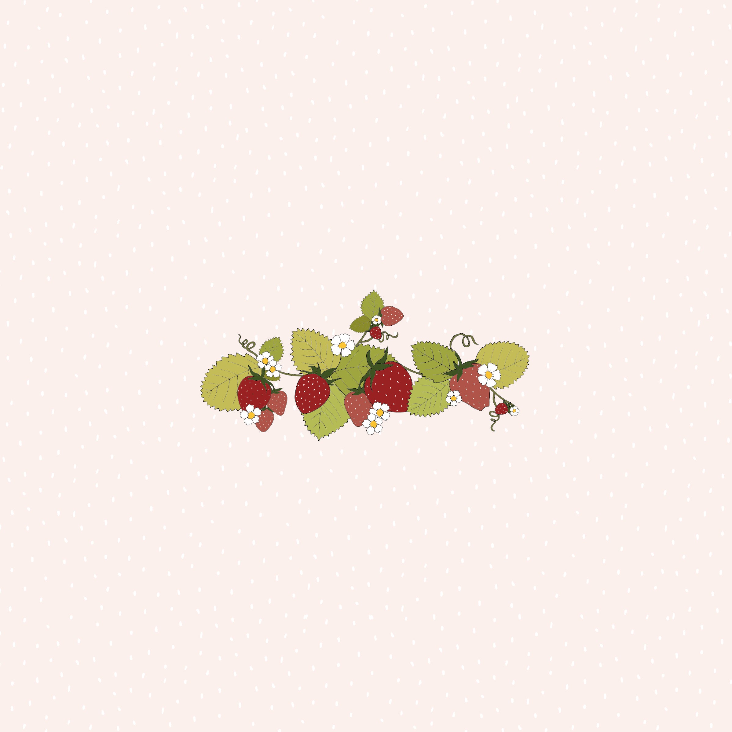 Strawberry patch desktop and iPad wallpaper