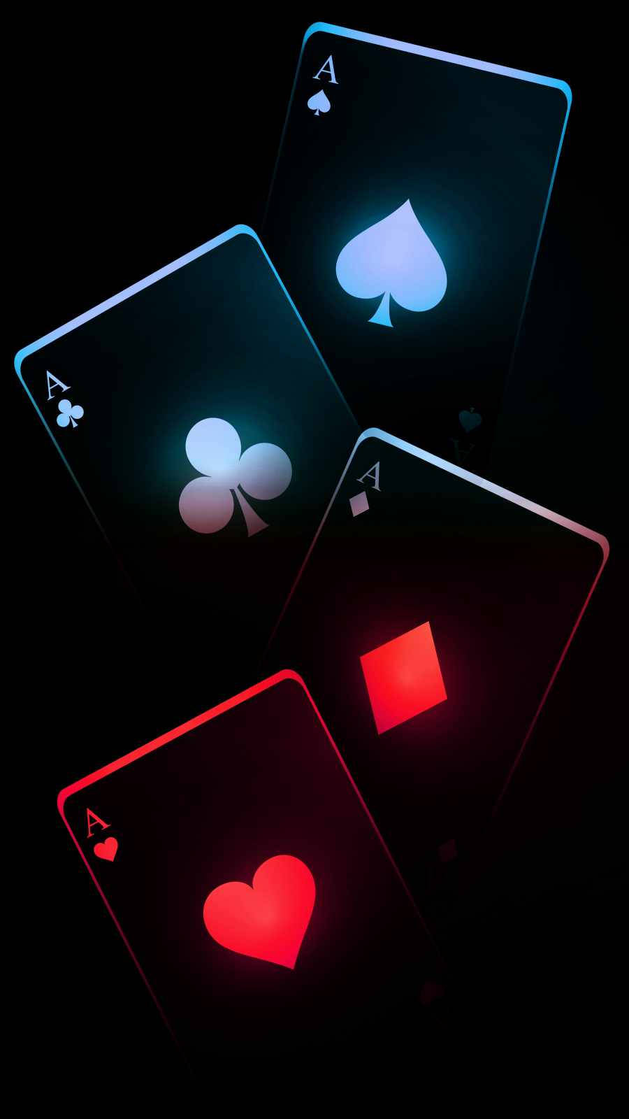 Download Dark iPhone Poker Cards Wallpaper