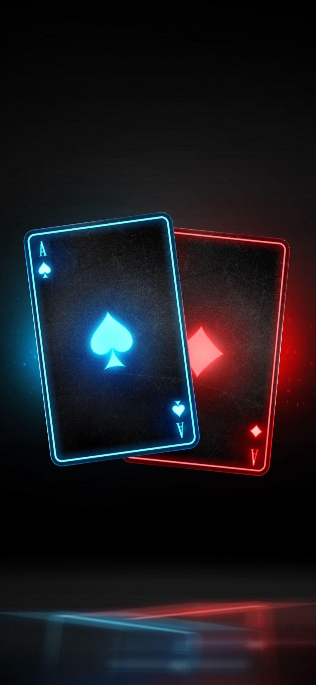Wallpaper Neon Poker, Poker, Playing Card, Casino, Playing Card Game, Background Free Image