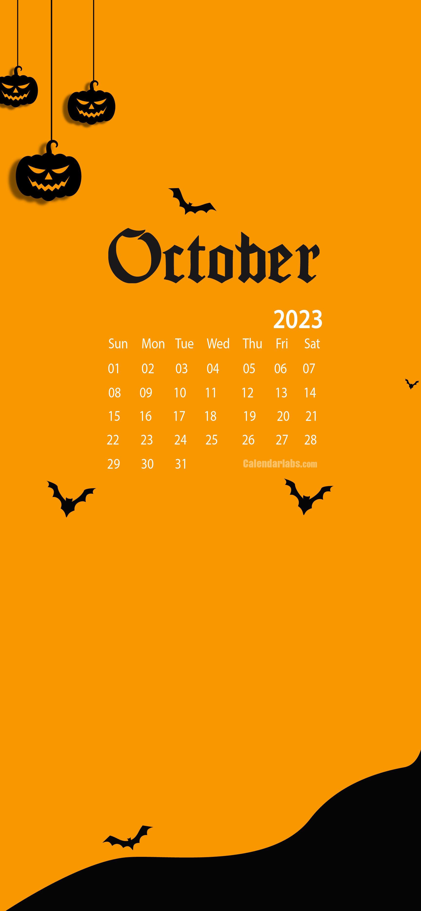 October 2023 Desktop Wallpaper Calendar
