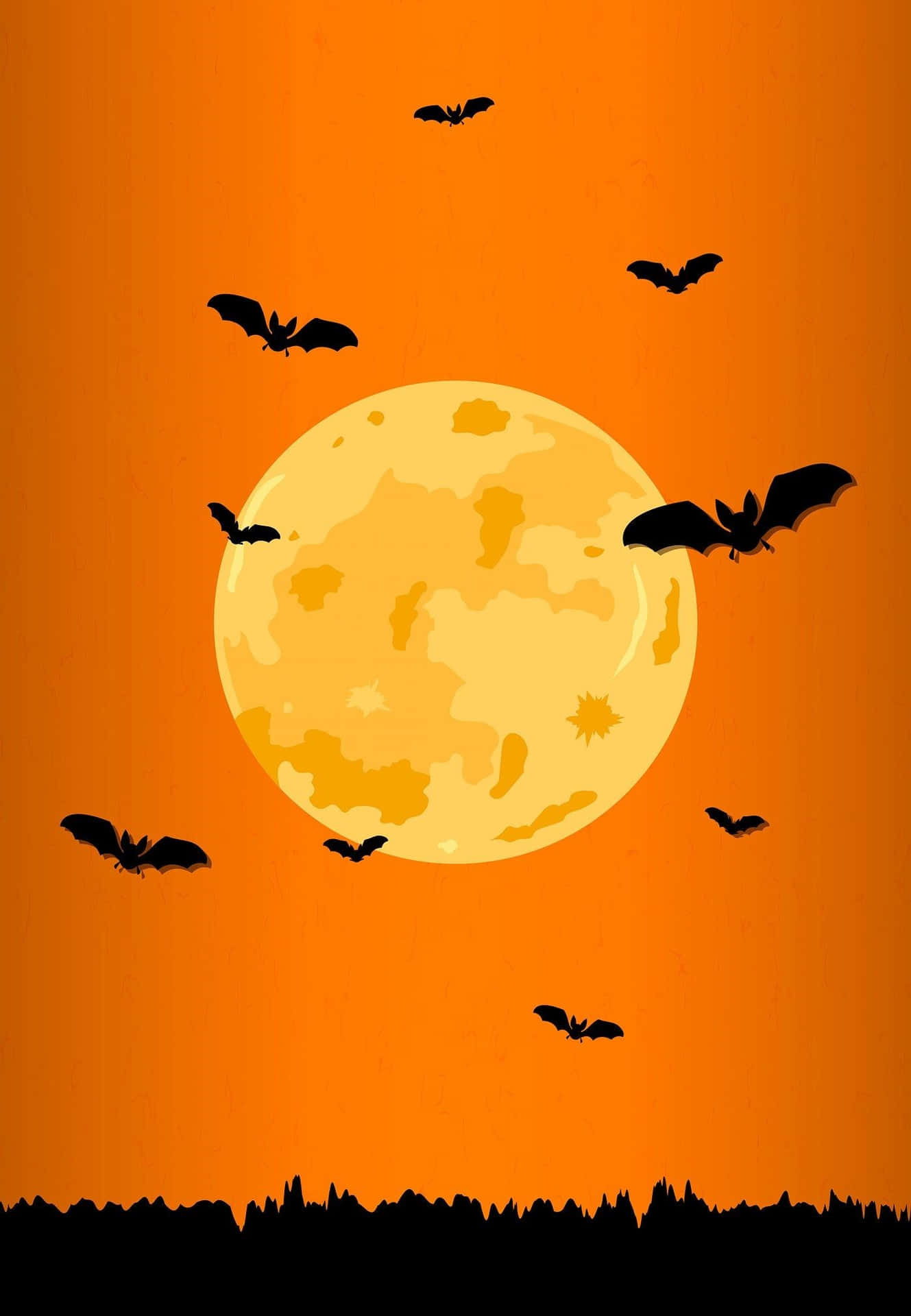 Download Spooky Orange Halloween Background