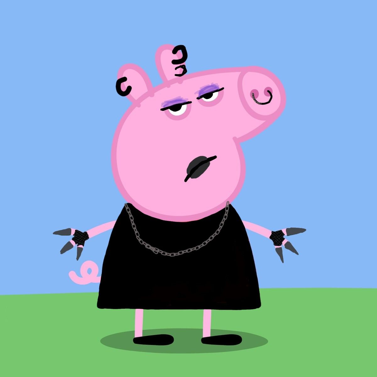 Emo Peppa Pig. Peppa pig memes, Peppa pig image, Peppa pig funny
