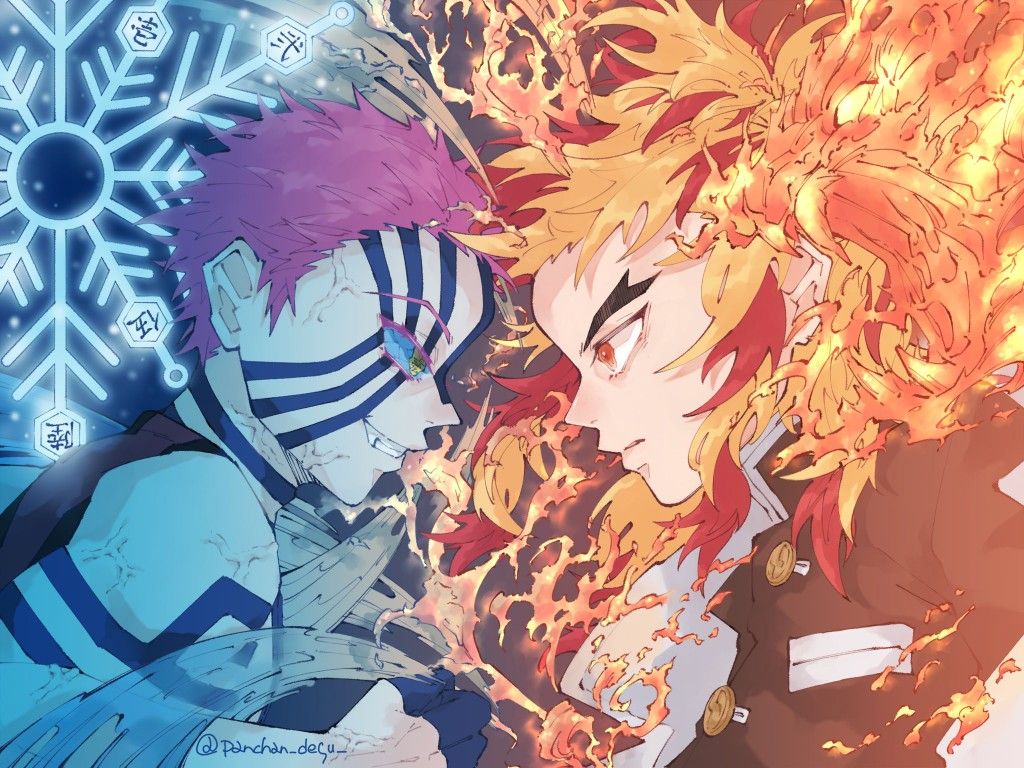 Save & Follow. Kyojuro Rengoku • Akaza • Demon Slayer • Kimetsu no Yaiba. Slayer anime, Slayer, Demon