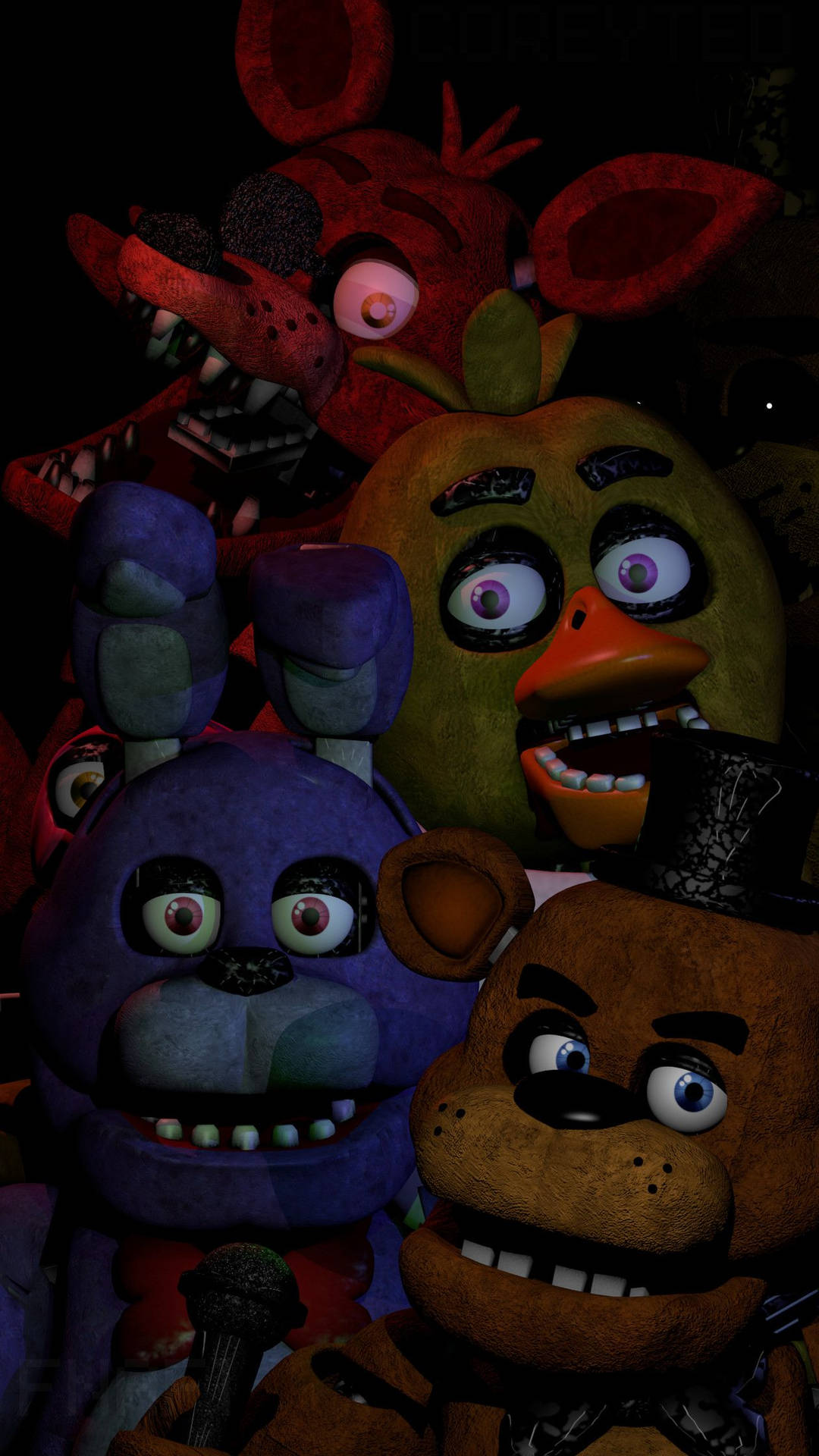 Download Fnaf Group Selfie Classic Animatronics Wallpaper