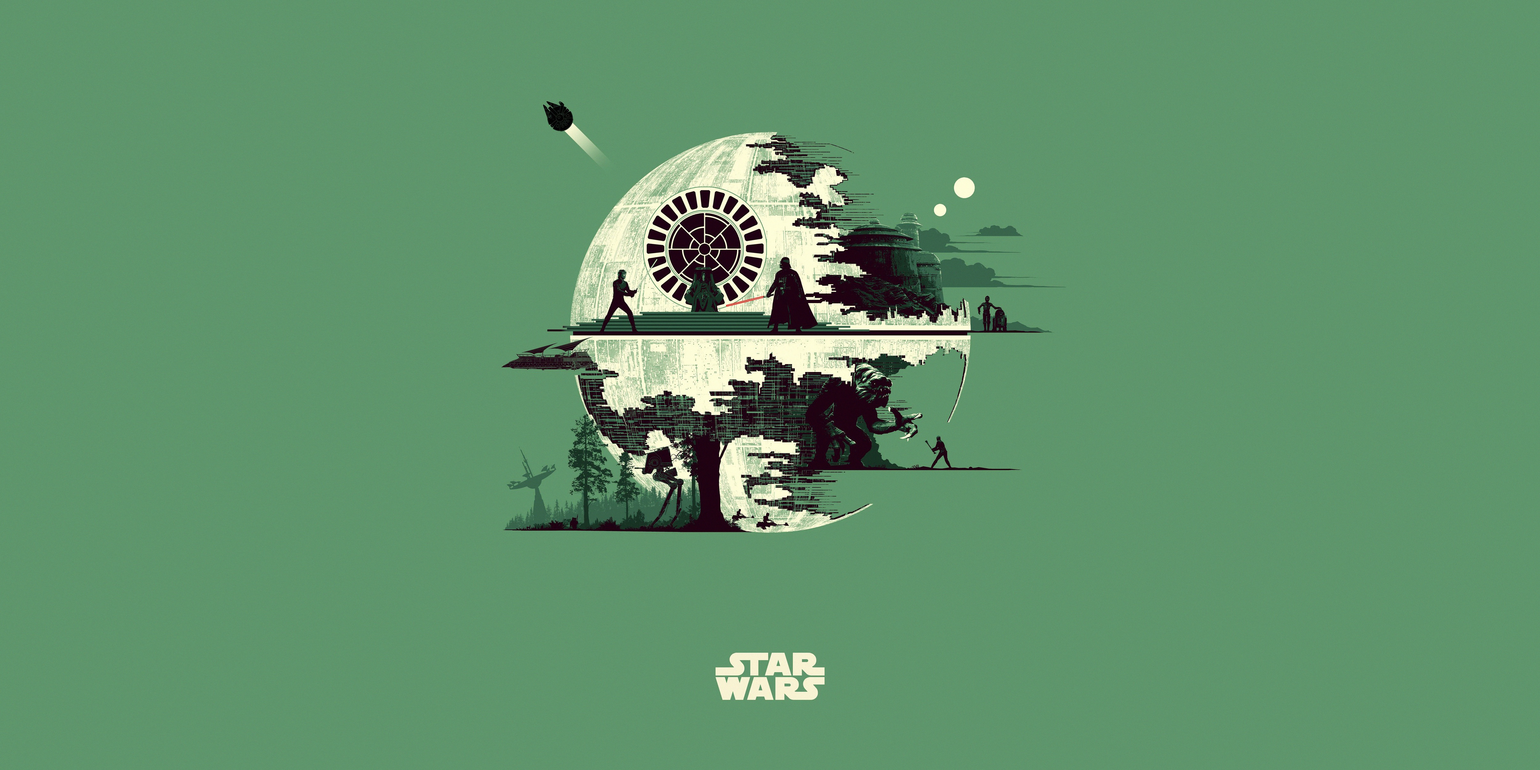 Star Wars Minimalism Artwork 5k, HD Artist, 4k Wallpaper, Image, Background, Photo and Picture