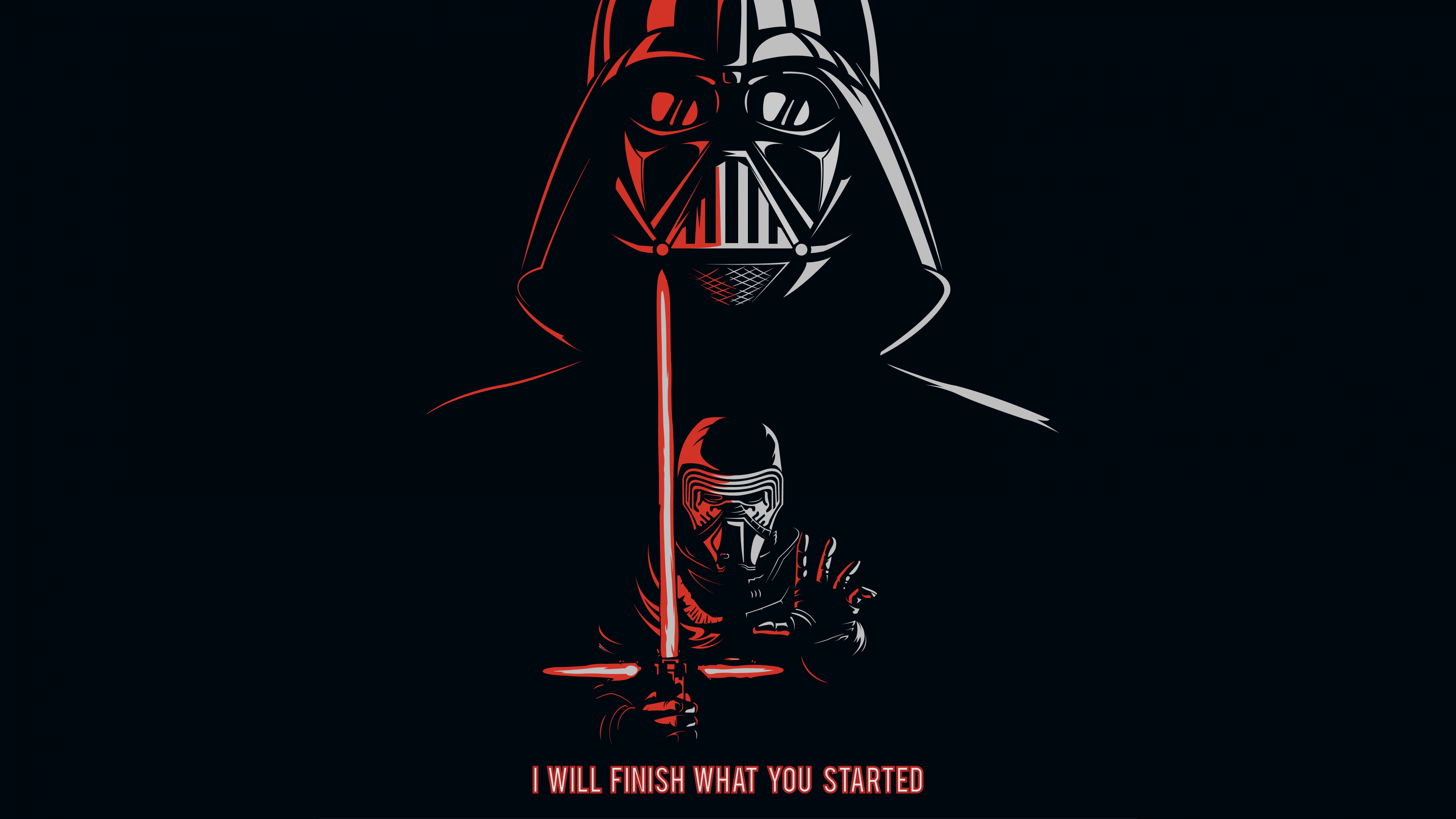 Kylo Ren Wallpaper 4K, Darth Vader, Black background