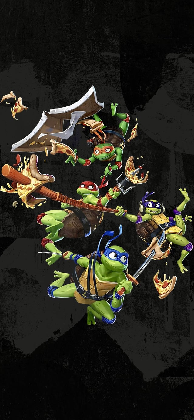 All new set of Mutant mayhem phone wallpaper made using ai and photohop