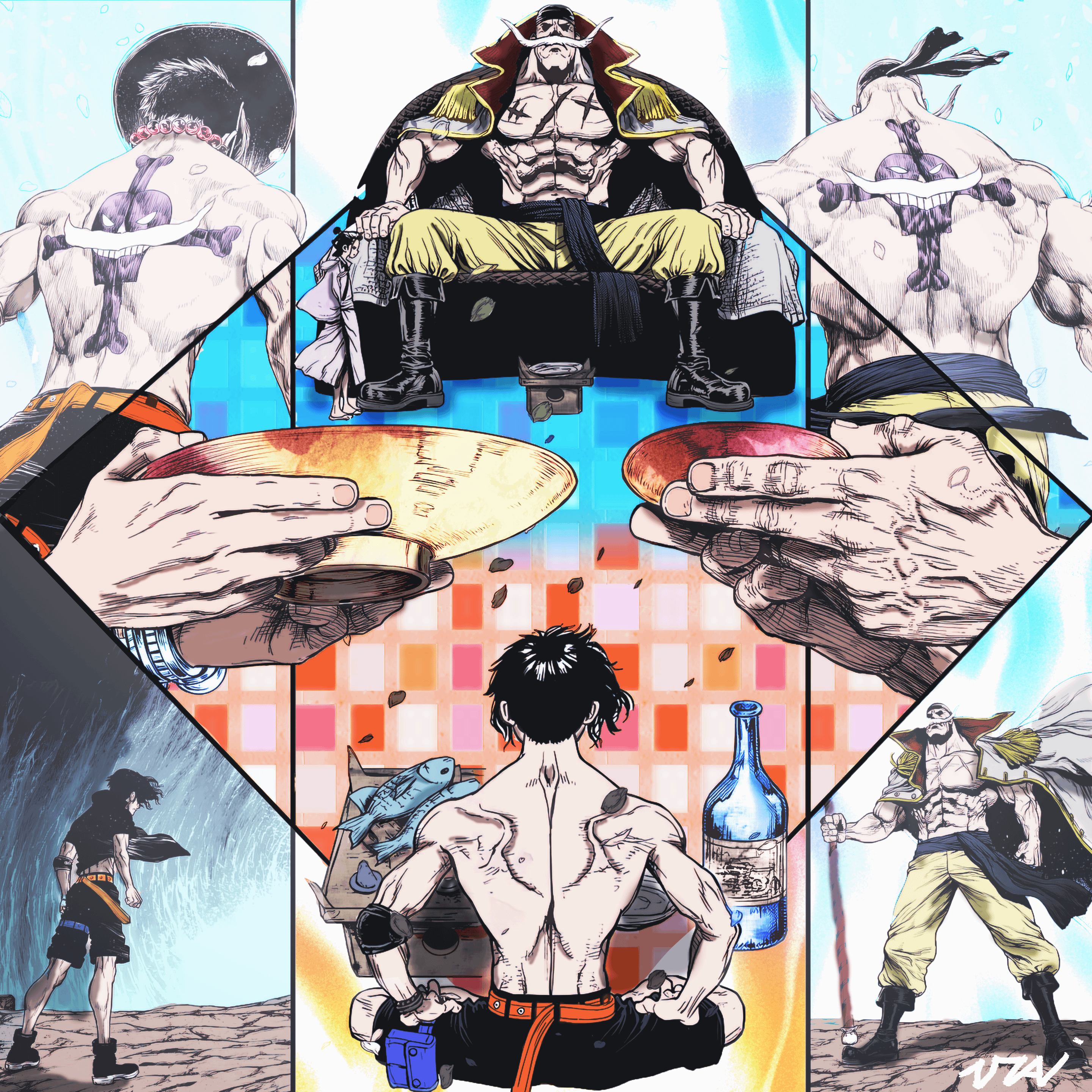 I edit and color anime or manga panels in my free time. Here is one i did for One Piece!