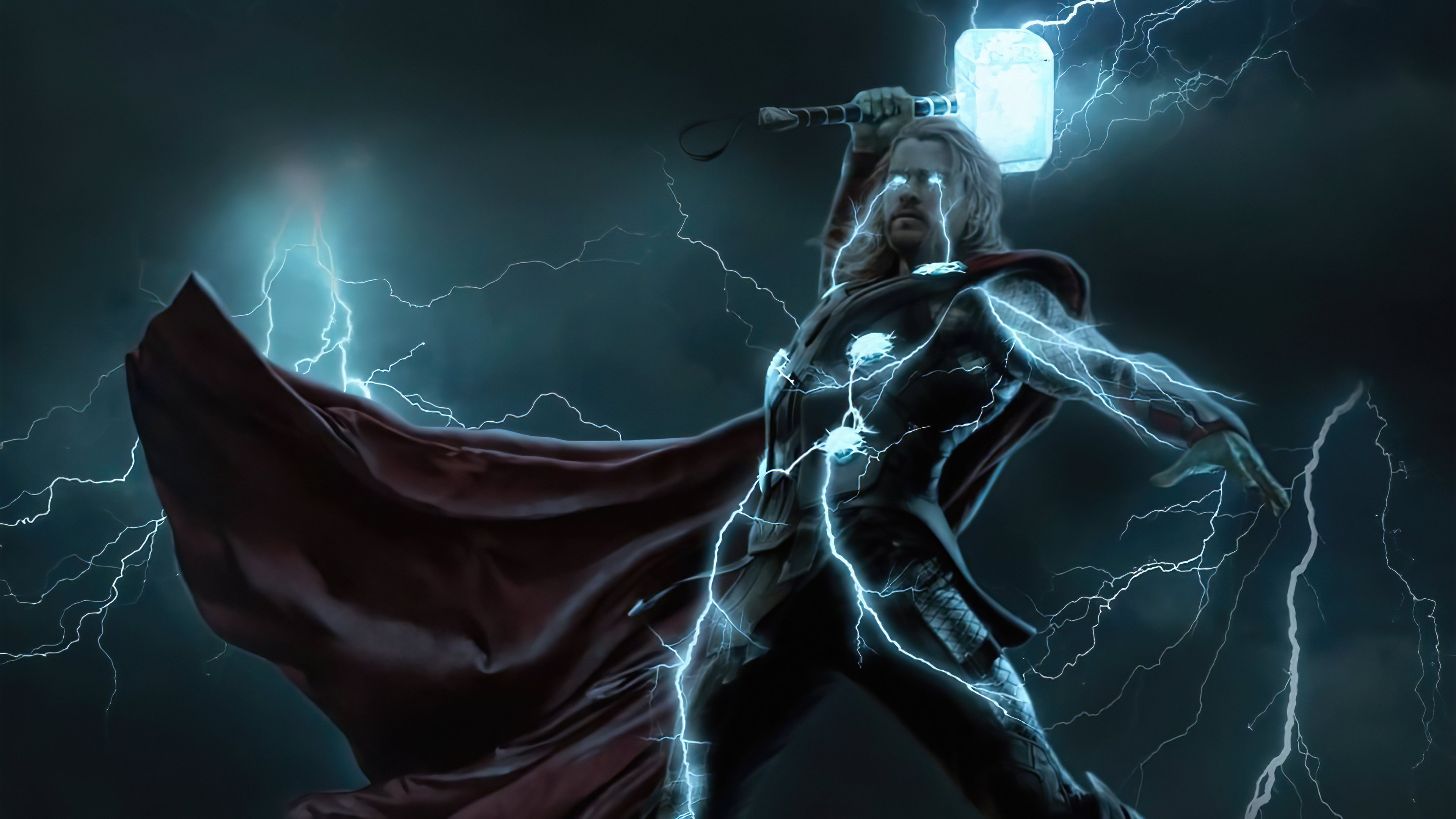 Thunder Thor Wallpaper 4k for Desktop