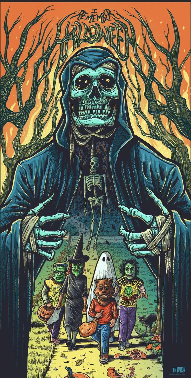 I Remember Halloween Giclee Poster Print. Halloween artwork, Halloween wallpaper cute, Vintage halloween art