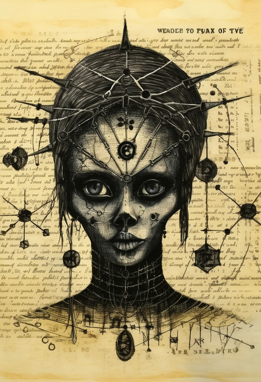 The Voodoo Witch Vintage Poster, Halloween Wall Mural