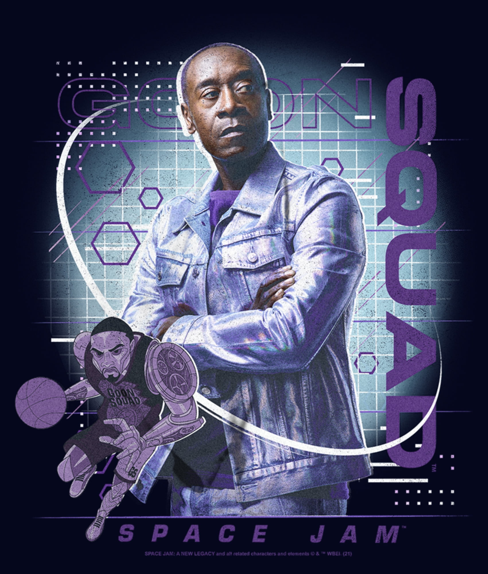 Women's Space Jam: A New Legacy Al G Rhythm Goon Squad Graphic Tee Navy Blue Medium