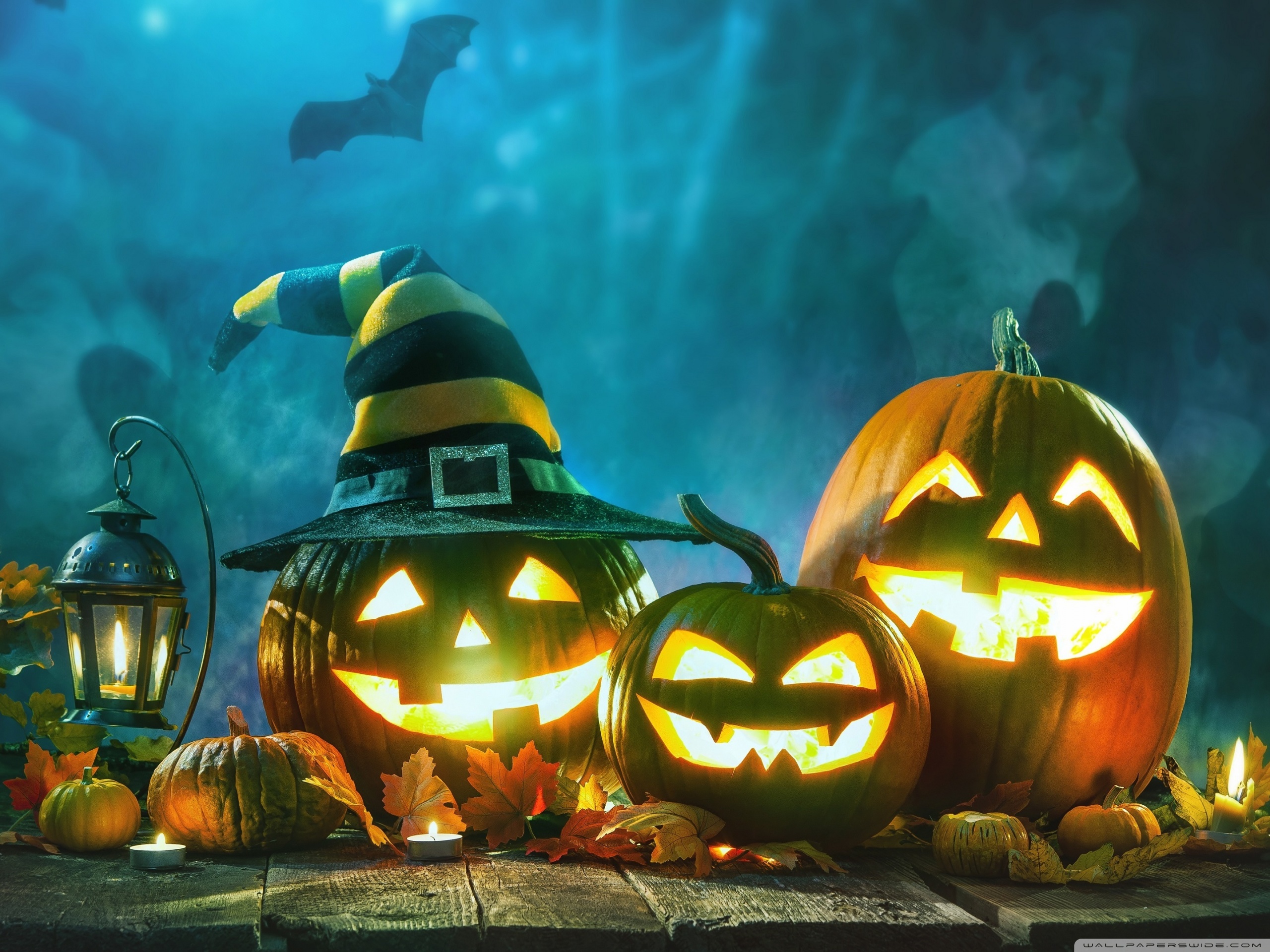 Halloween Pumpkins Jack O Lanterns Ultra HD Desktop Background Wallpaper for 4K UHD TV, Widescreen & UltraWide Desktop & Laptop, Multi Display, Dual Monitor, Tablet