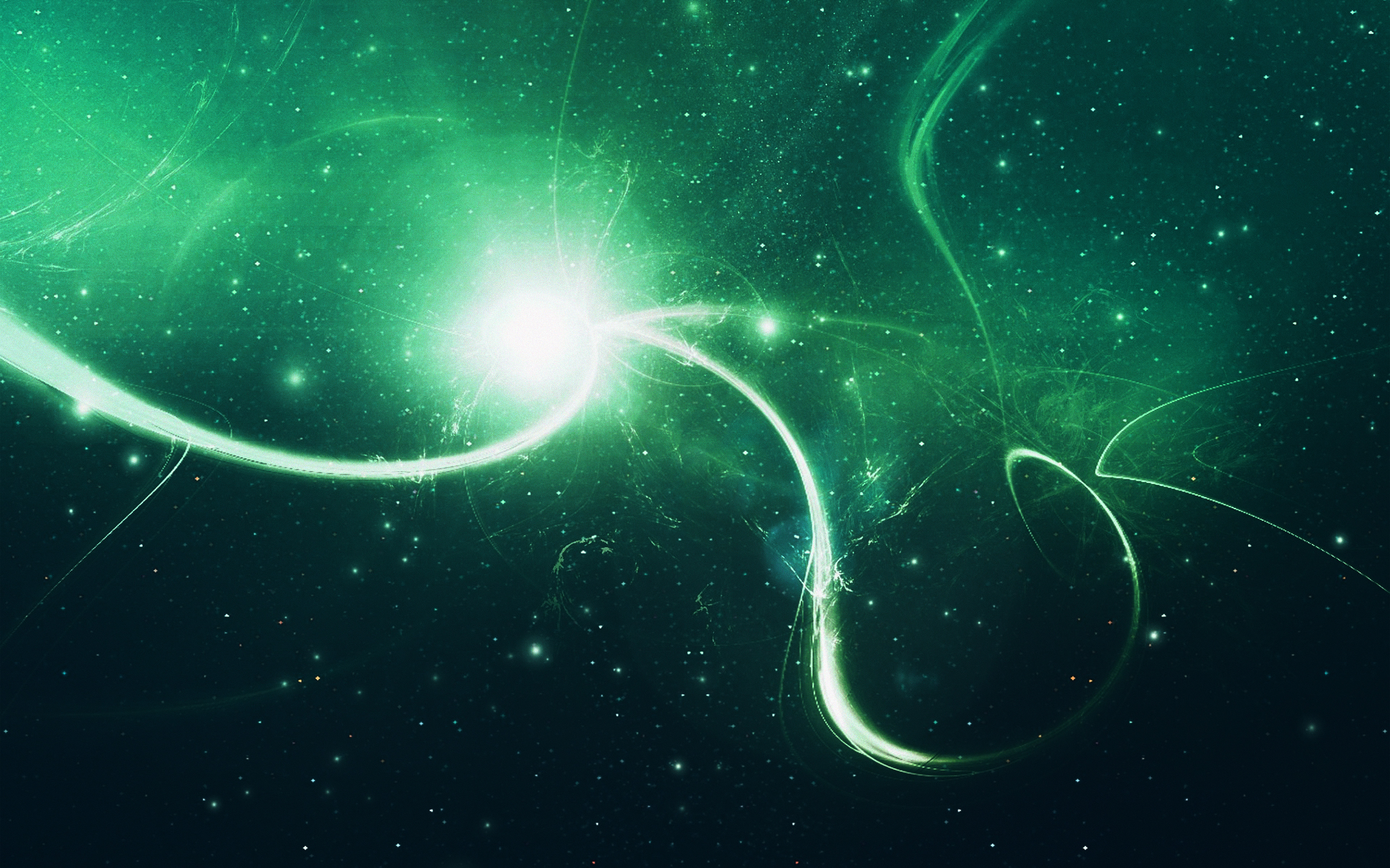 Abstract Space Green Line Pattern