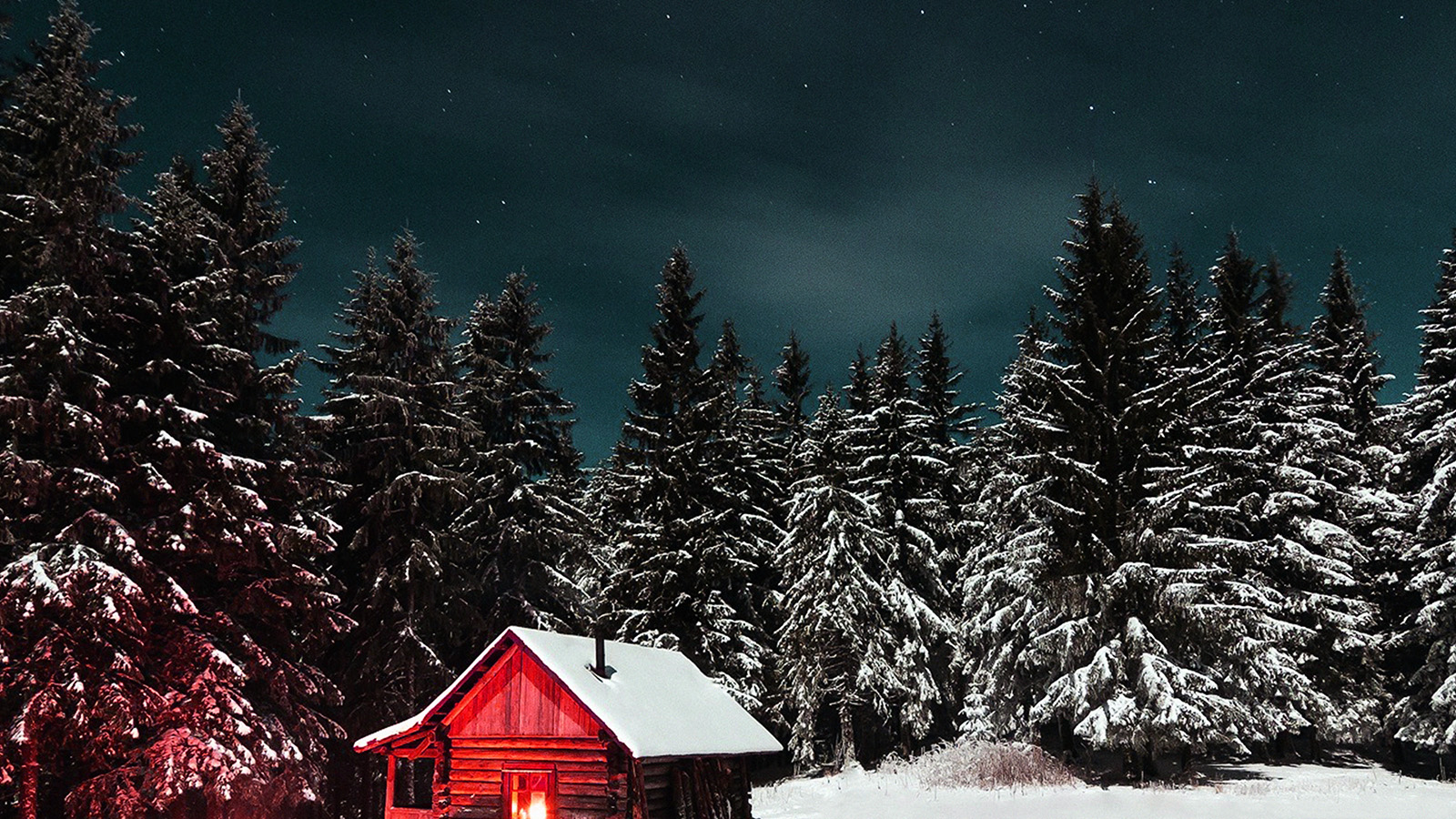 wallpaper for desktop, laptop. winter house night sky christmas starry