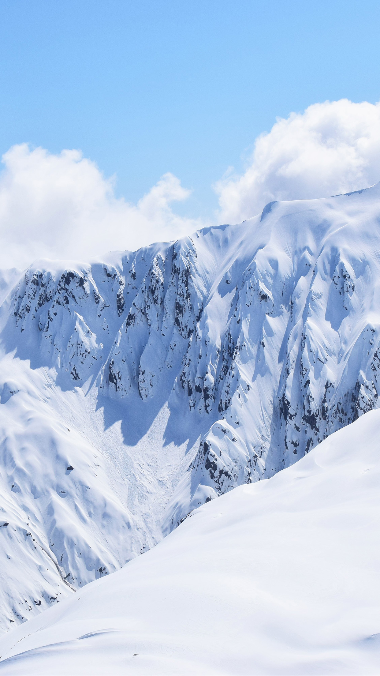 iPhone X wallpaper. nature snow winter mountain