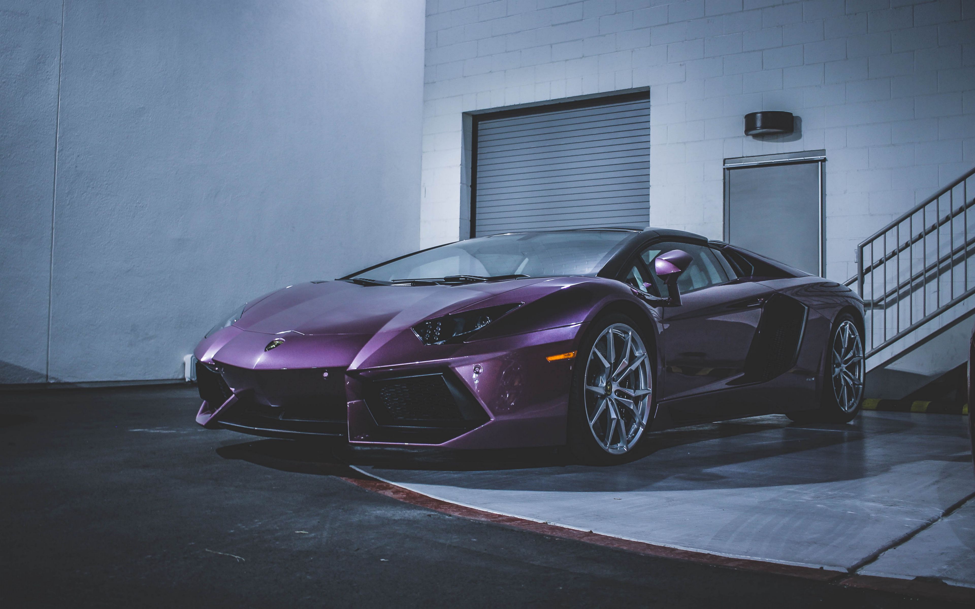Download wallpaper 3840x2400 lamborghini, sports car, purple 4k ultra HD 16:10 HD background