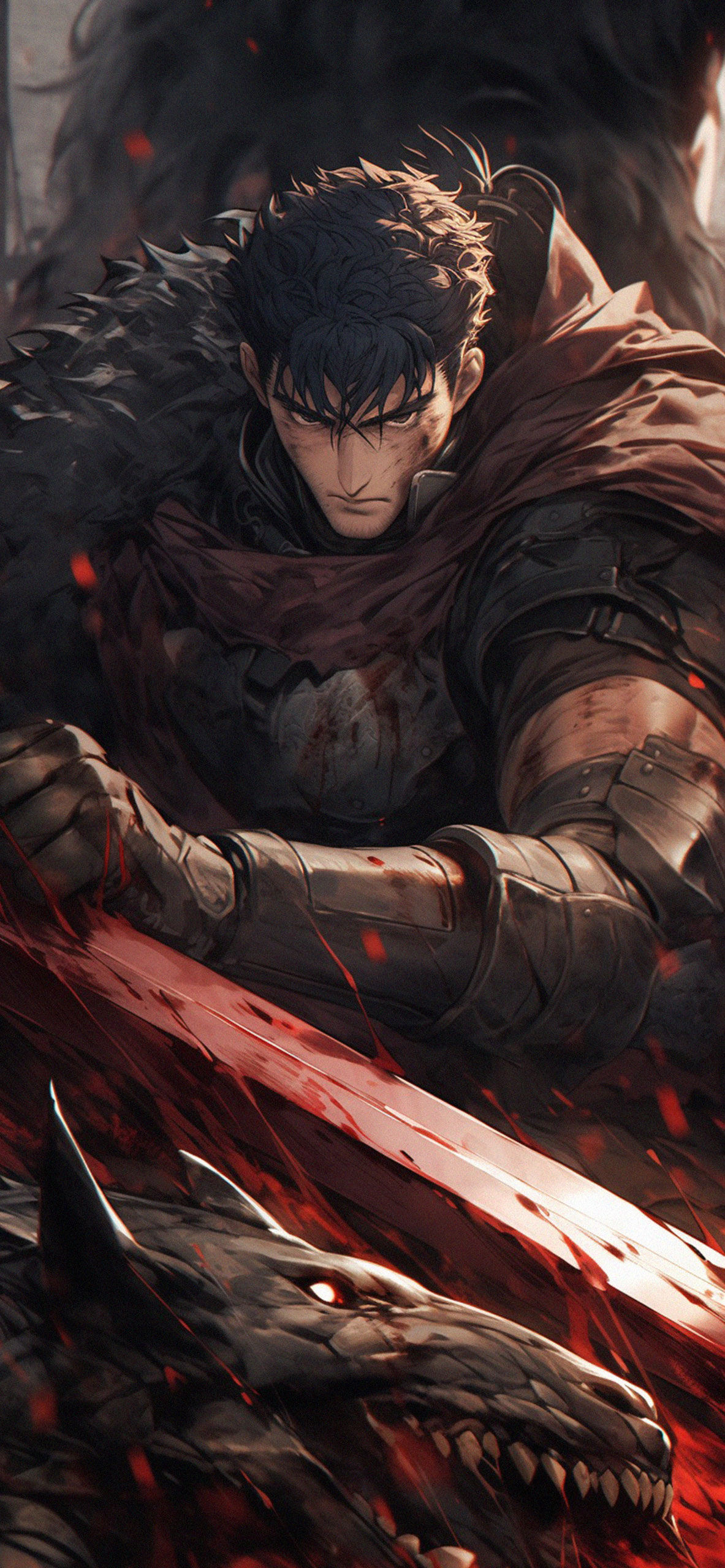 Guts Berserk Wallpaper Discover more anime, Berserk, Black