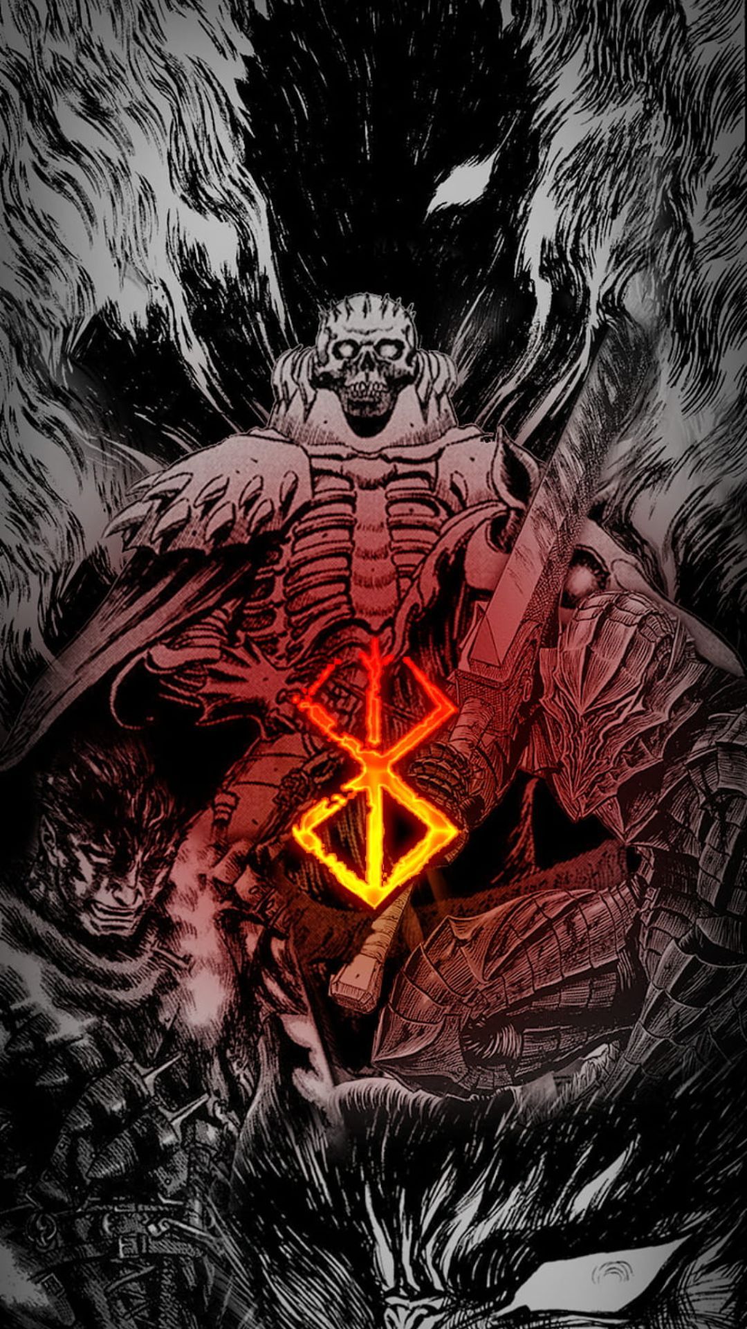 Background Berserk Wallpaper Discover more Berserk, Fantasy, Illustrated, Japanese, Manga Series wallpaper. Искусство аутсайдеров, Рисунки черепа, Мужские картины