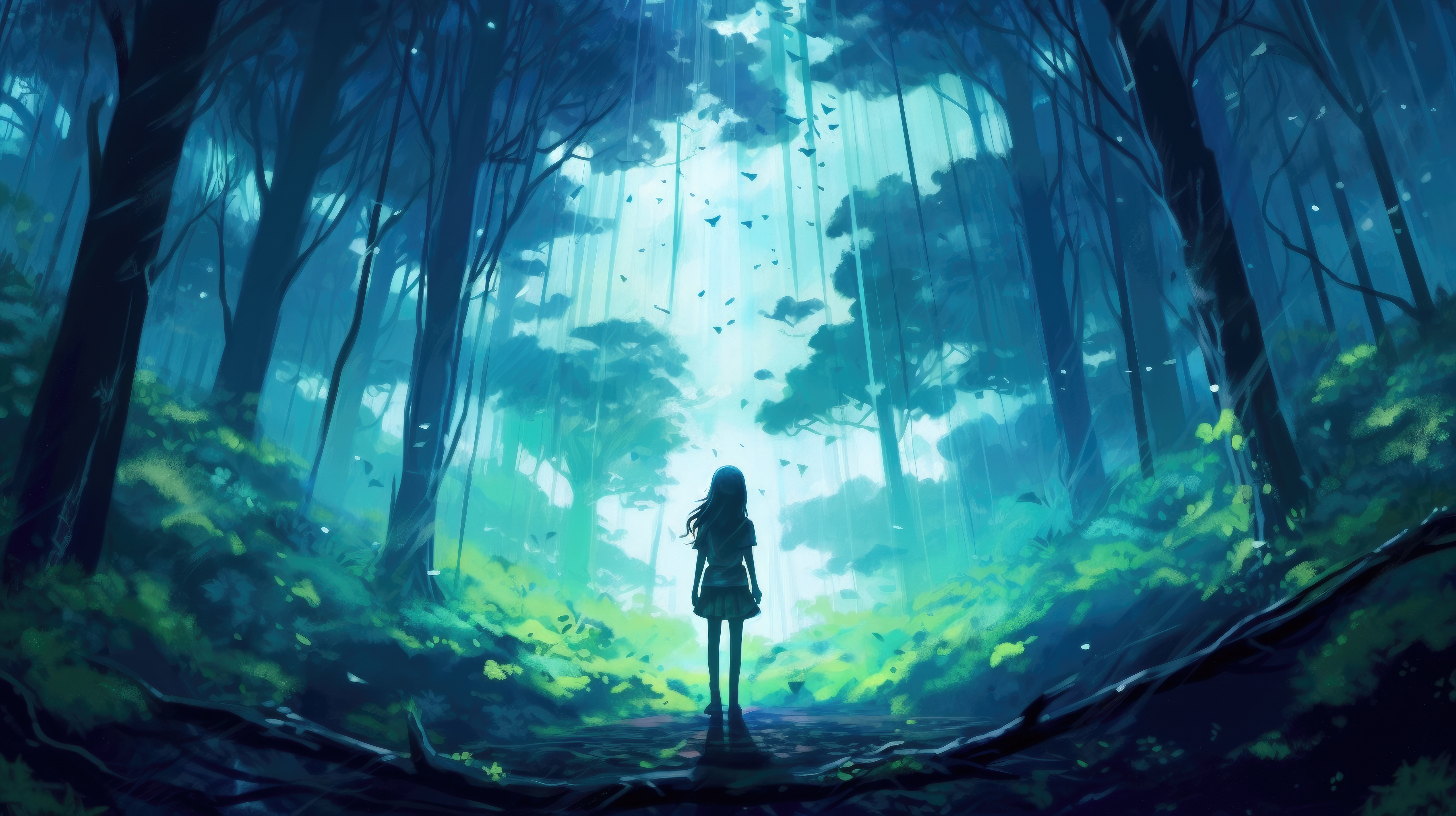 Anime Forest HD Wallpaper