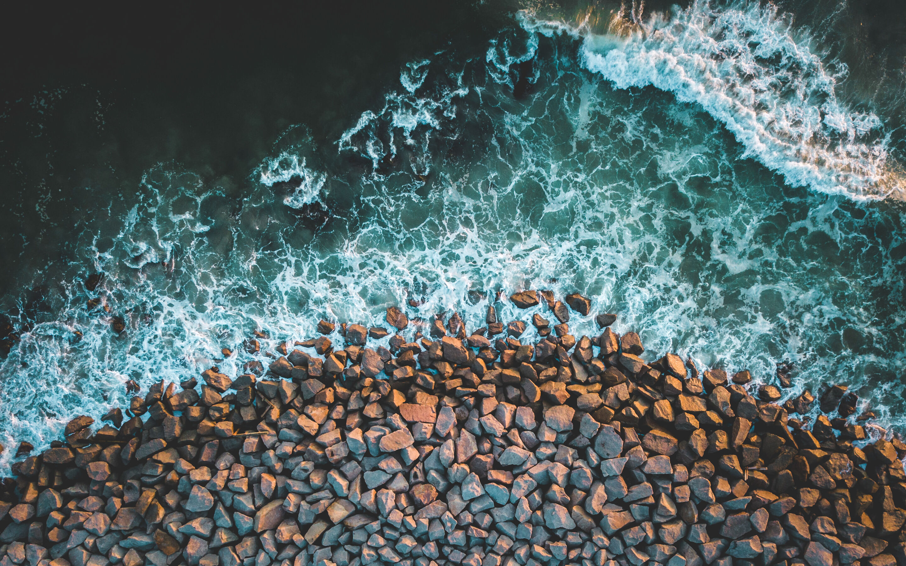Rocks Sea Coast 4k Macbook