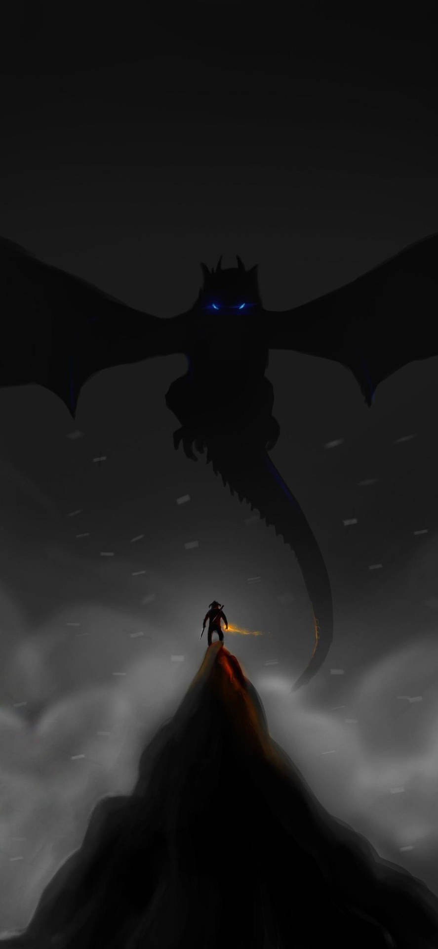 Download Skyrim iPhone Dragon With Blue Eyes Wallpaper