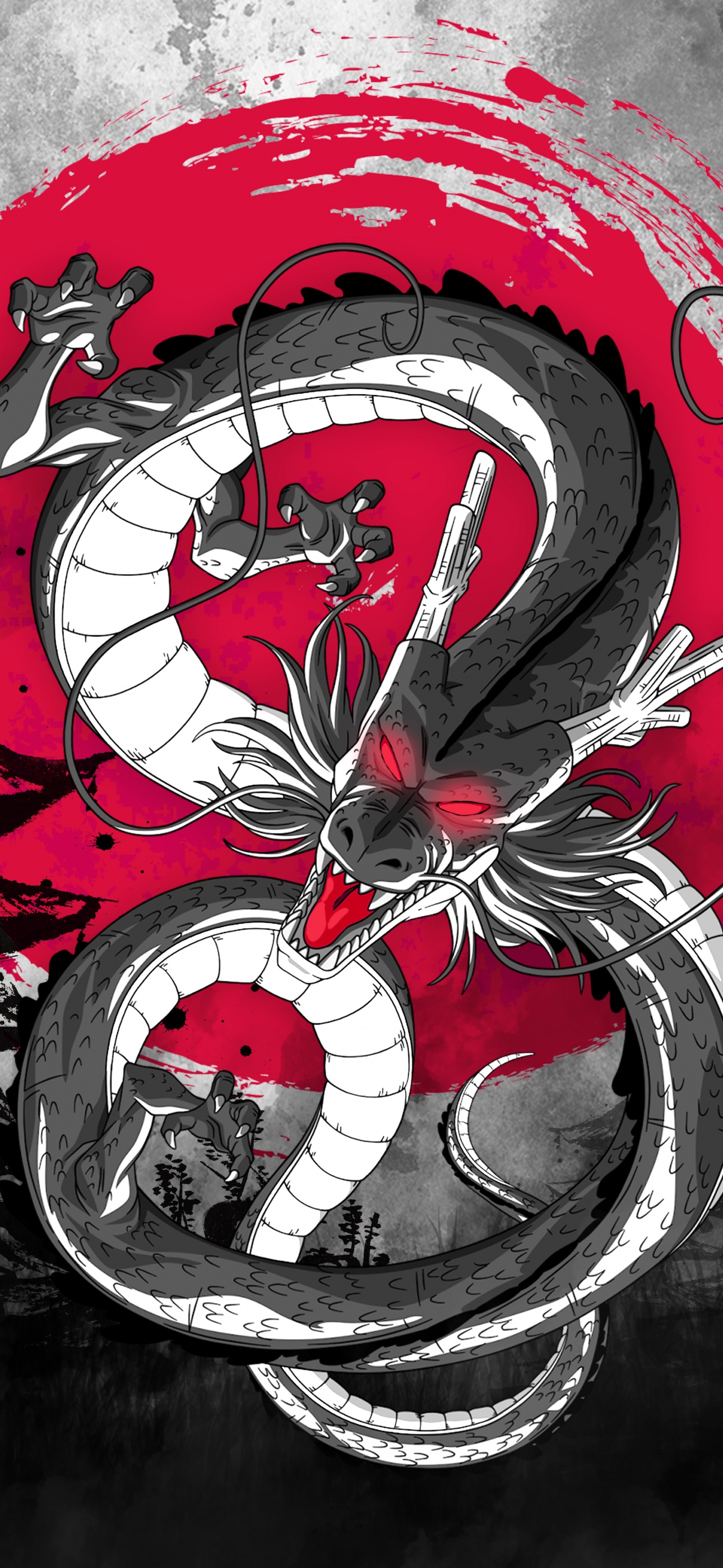 Shenron Wallpaper 4K, Dragon, Japanese culture