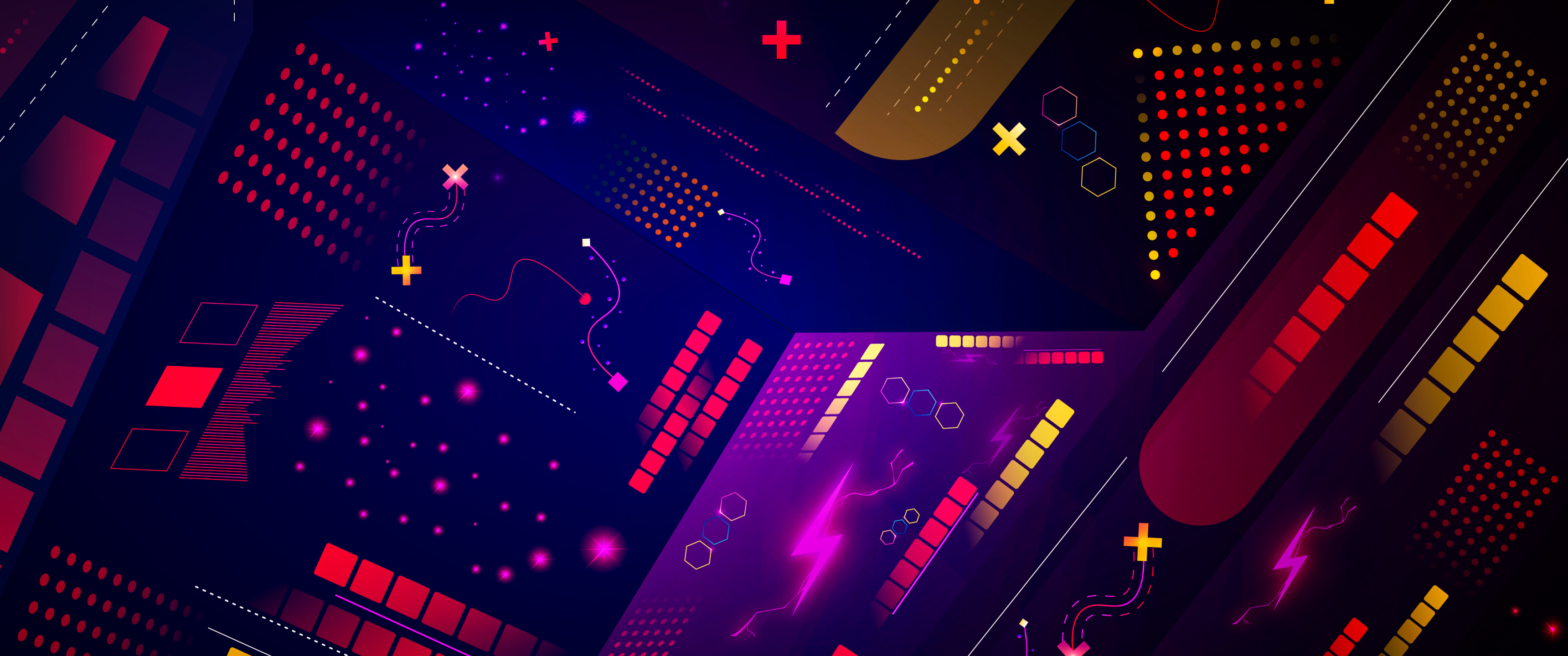 Geometric Wallpaper 4K, Shapes, Triangles, Squares