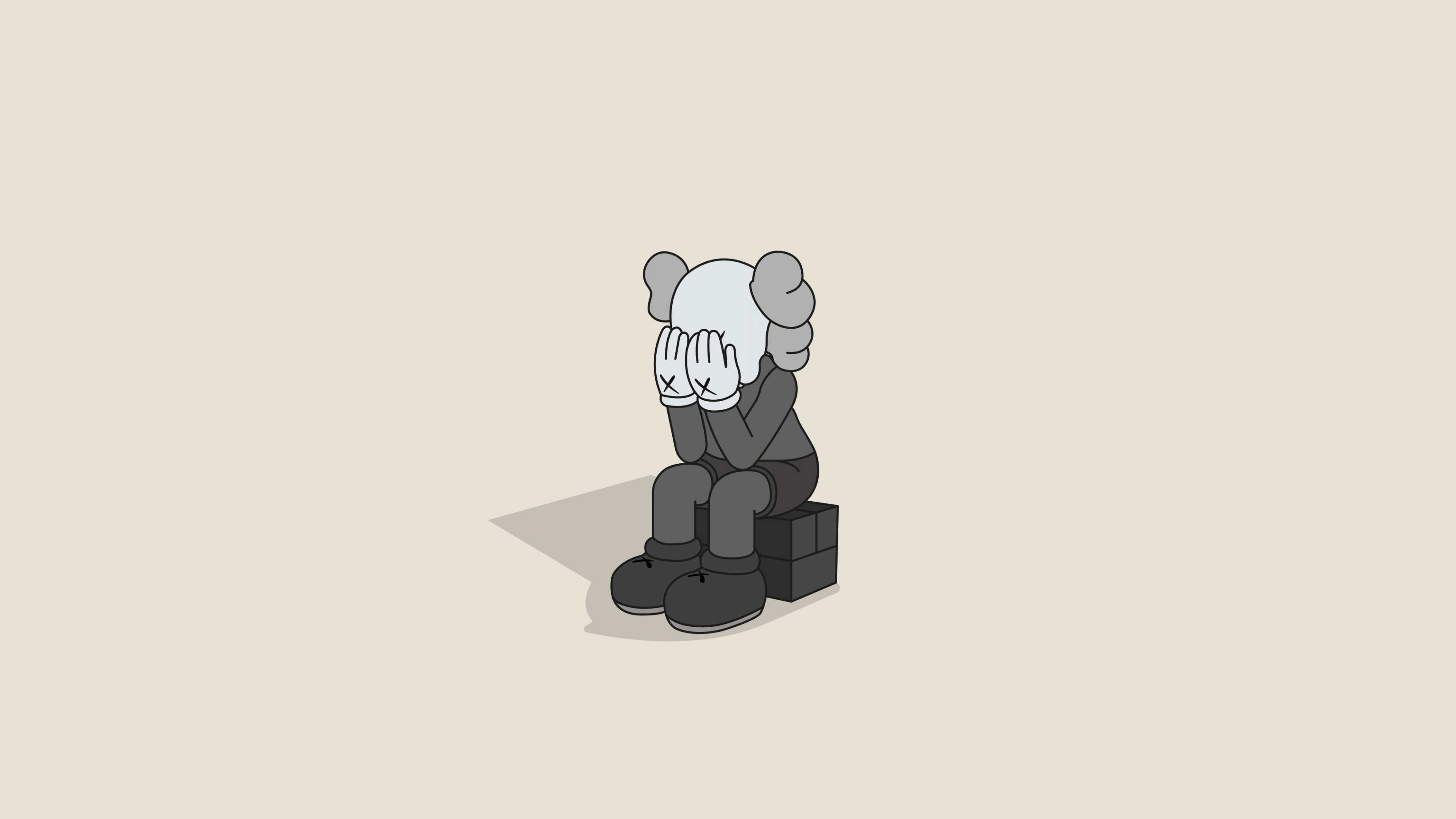 Kaws sad Wallpaper 4K, Kaws alone, Sad mood, Kaws