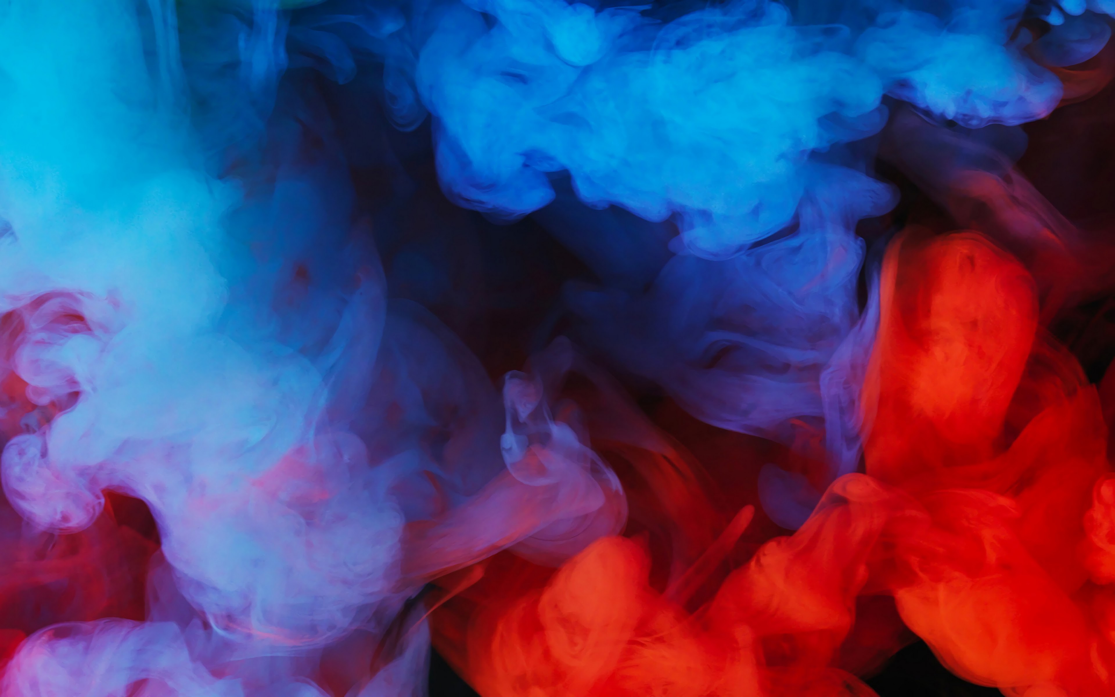 Blue Red Smoke Abstract 4K Wallpaper