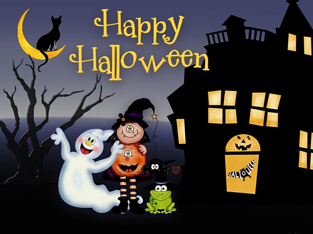 Download Free} Animated Halloween, Free Halloween Happy Halloween Backgr. Happy halloween, Halloween desktop wallpaper, Halloween cartoons