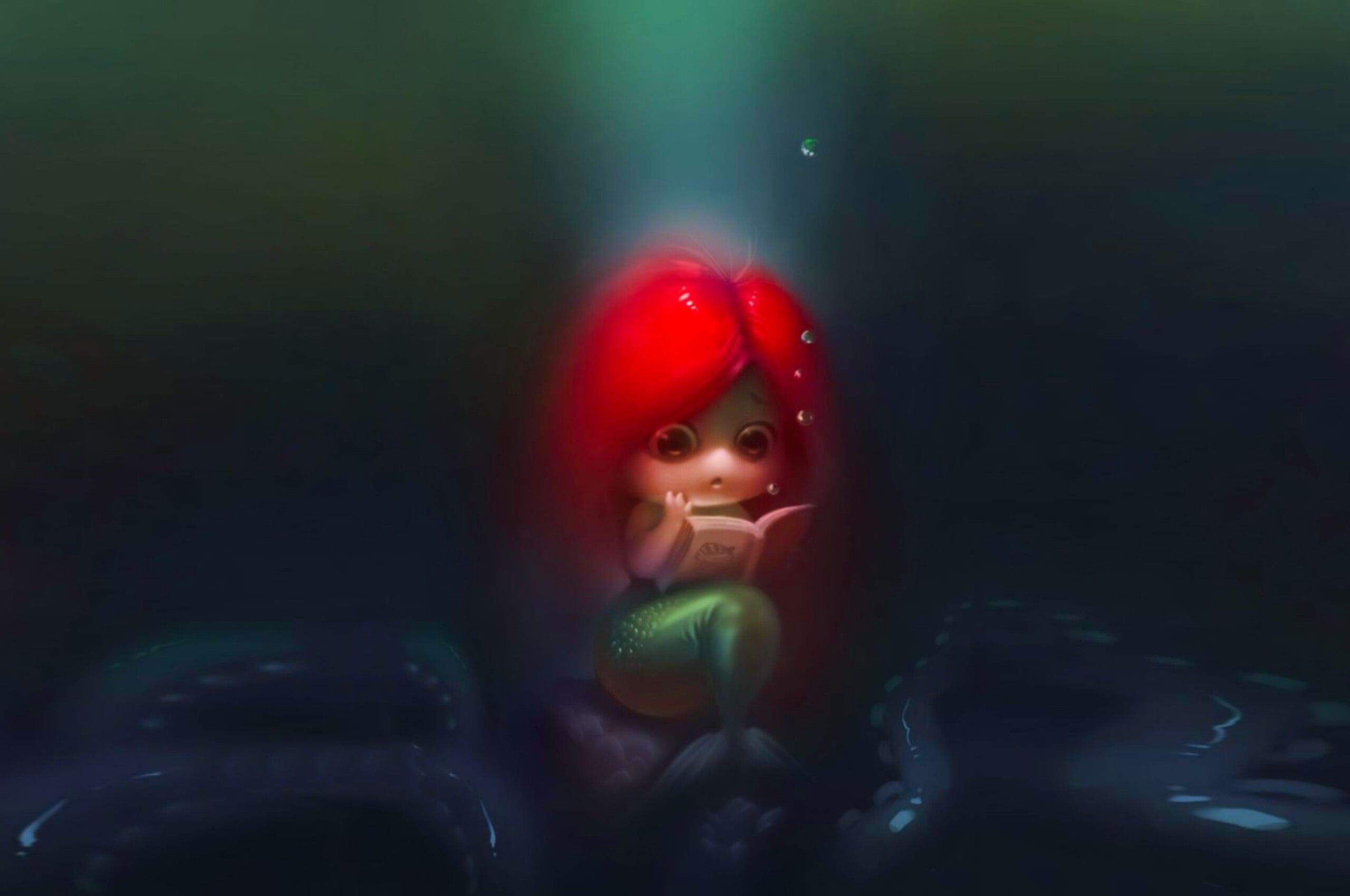 Mermaid Little Girl Chromebook Pixel HD 4k Wallpaper, Image, Background, Photo and Picture