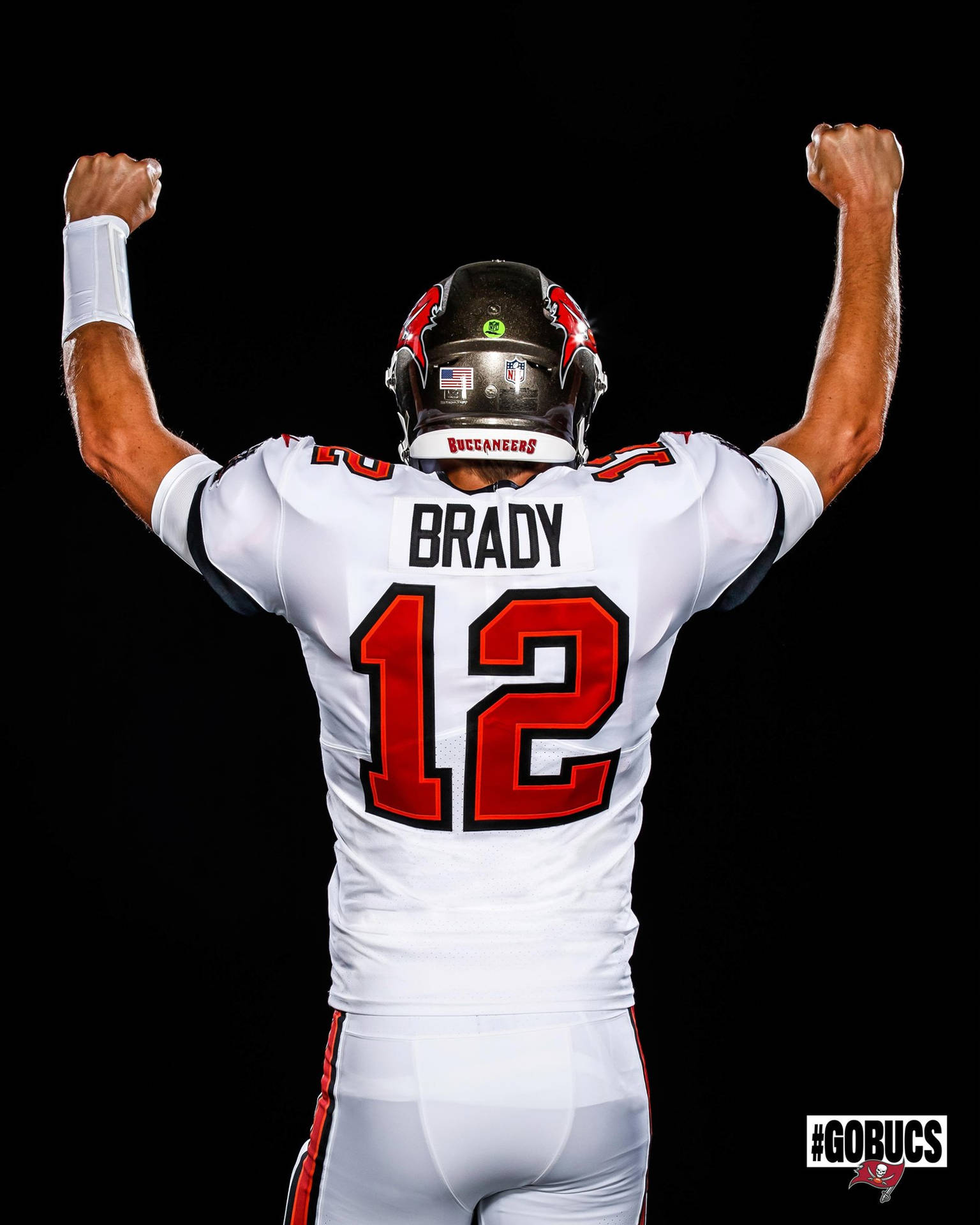 Download Tom Brady White Tampa Bay Jersey Wallpaper
