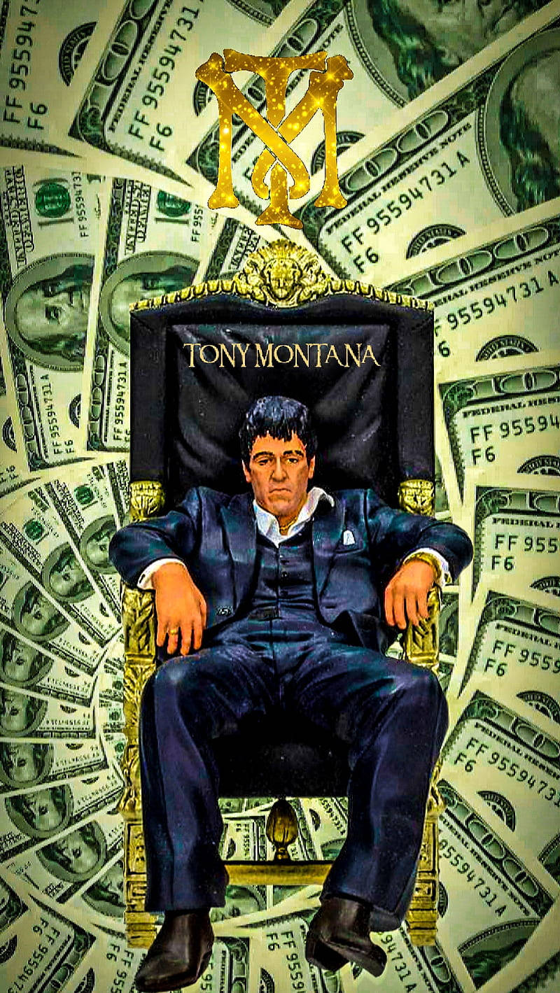 Download Slouching Al Pacino Scarface Dollar Bill Wallpaper