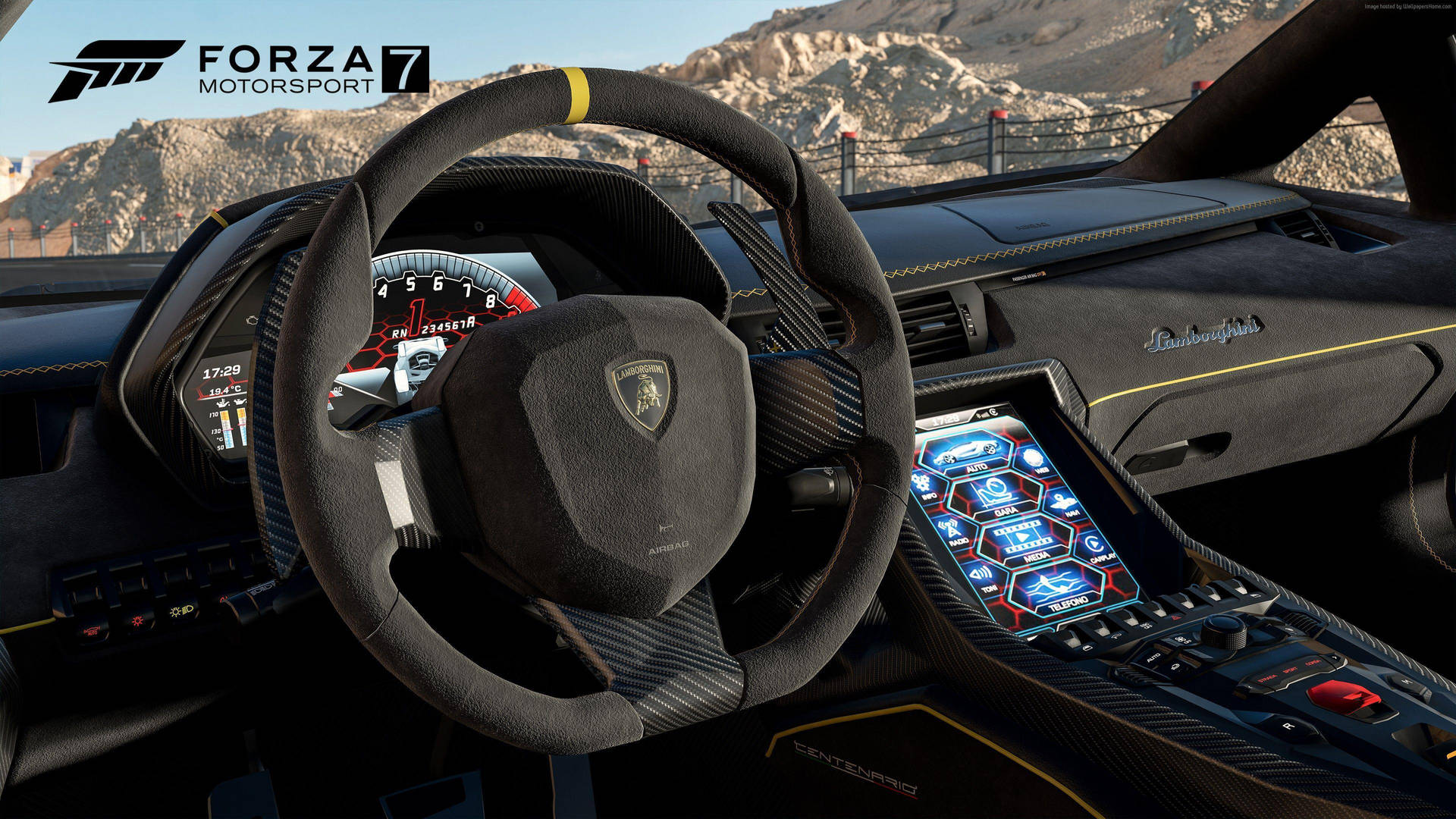 Download Forza Motorsport 7 Lamborghini Interior Wallpaper