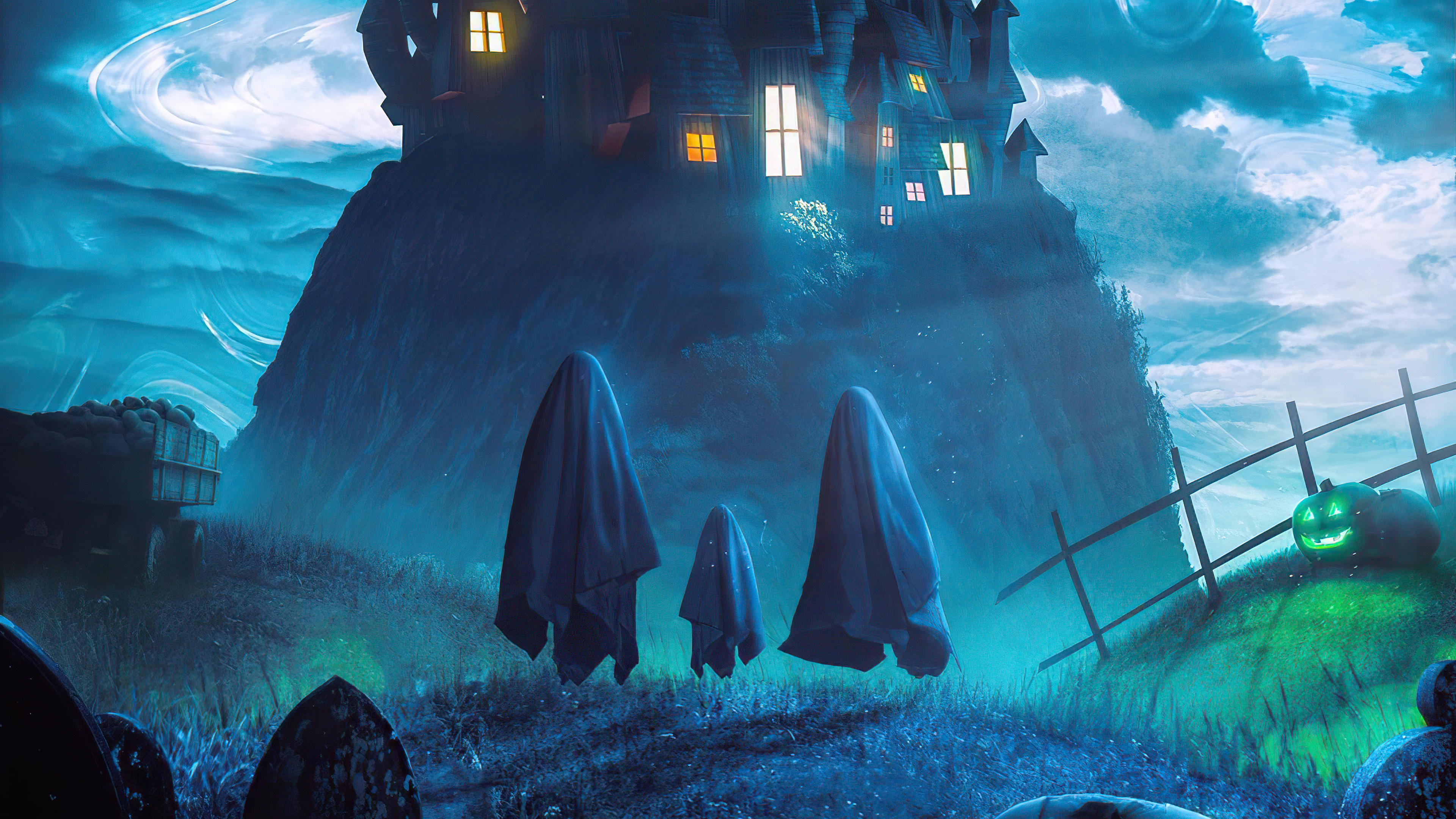 Halloween Ghosts, HD Artist, 4k Wallpaper, Image, Background, Photo and Picture
