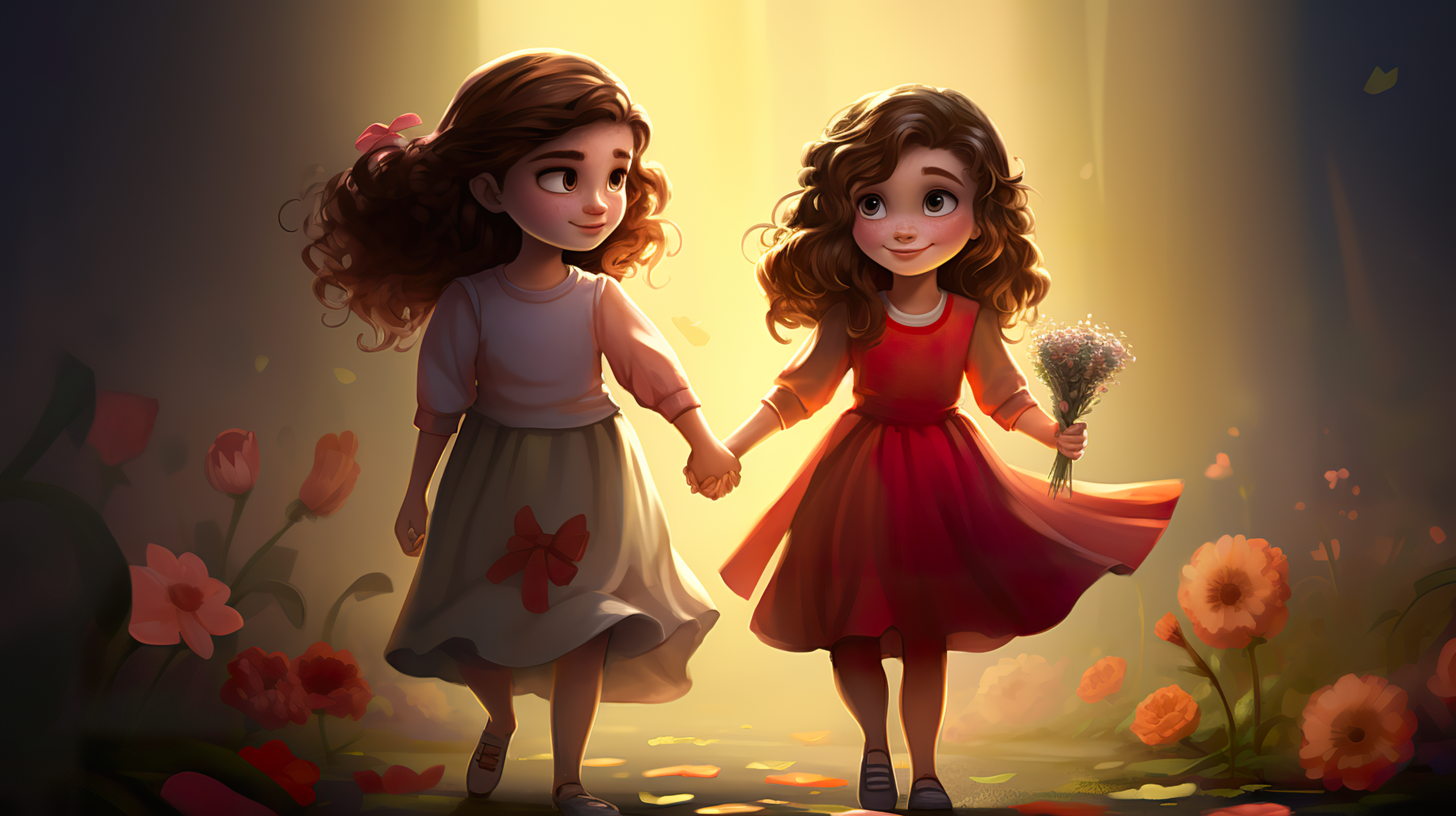 Friendship Cartoon Style Wallpaper