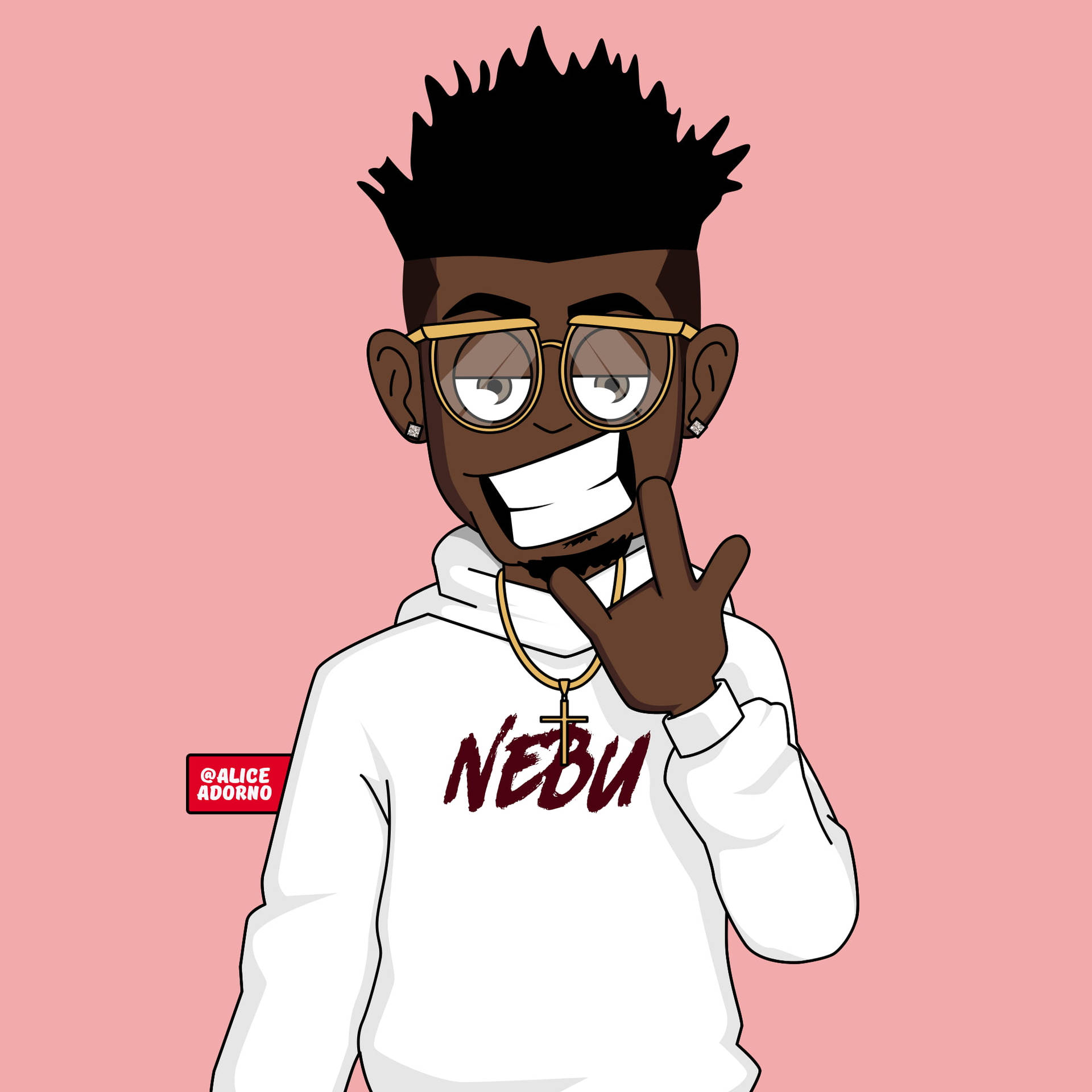 Download Nebu Kiniza in Gangster Cartoon Style Wallpaper