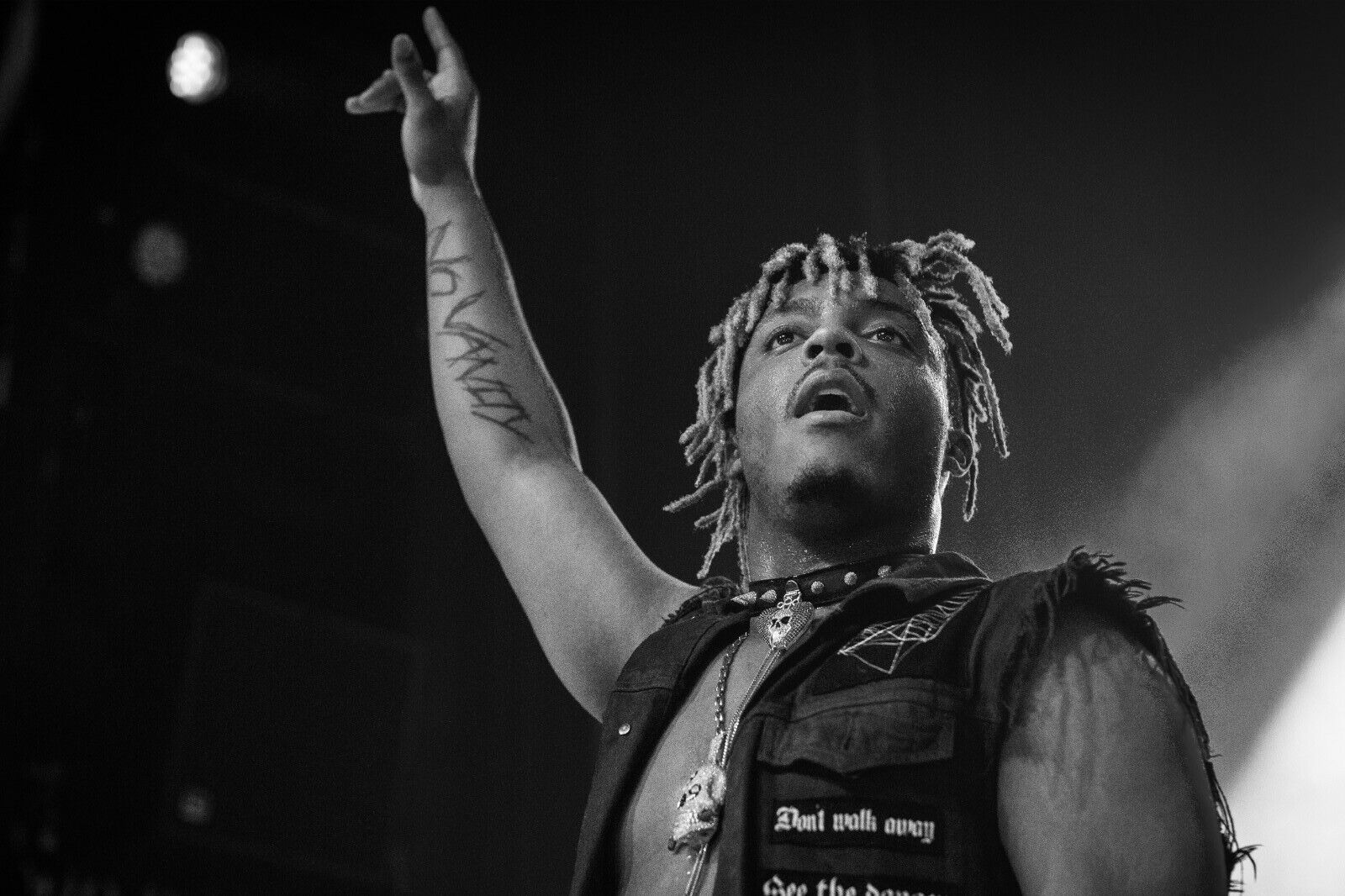 Juice Wrld Black and White Poster (24x36) inches