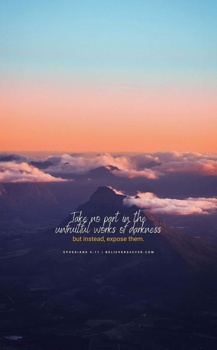 God with Bible Verse Phone Wallpaper