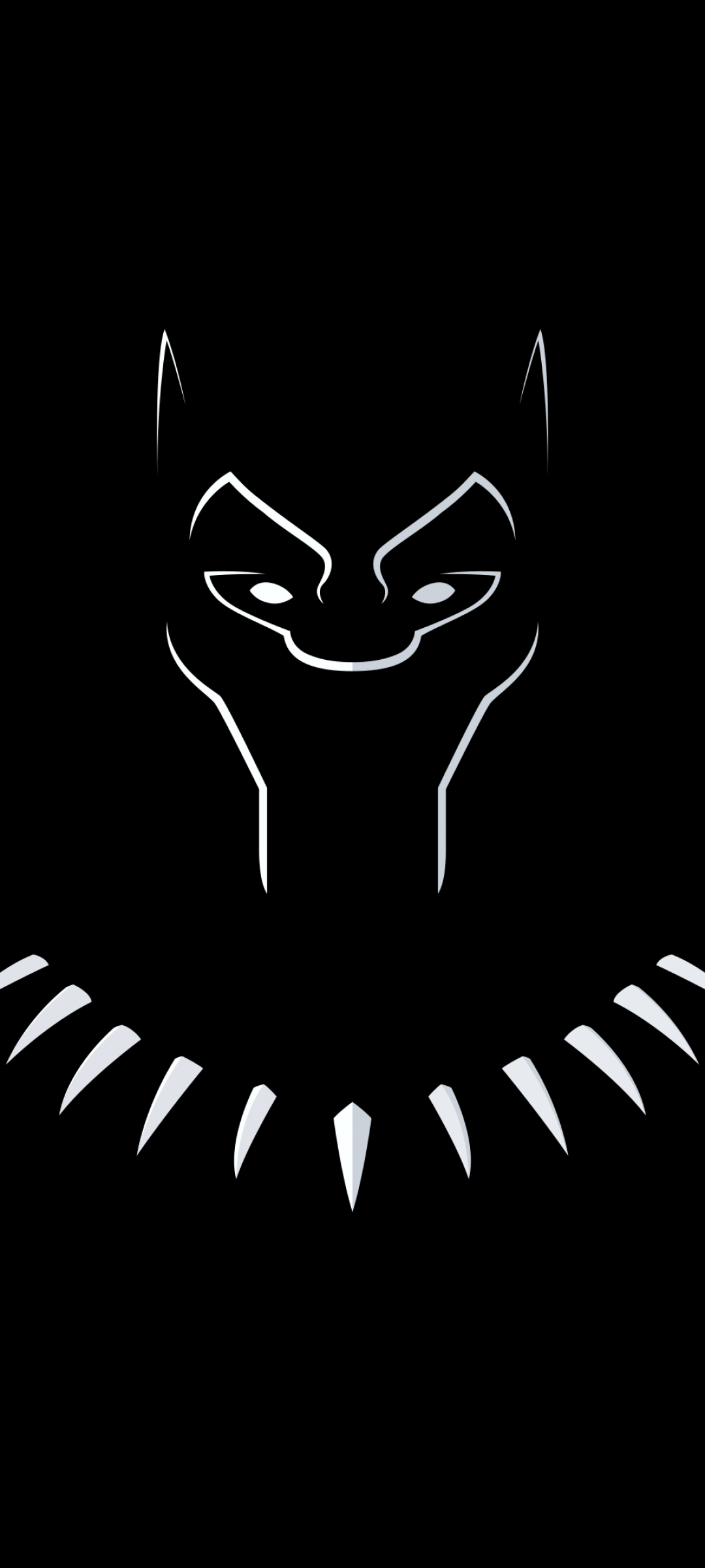 Black Panther Wallpaper 4K, Minimalist, Black background
