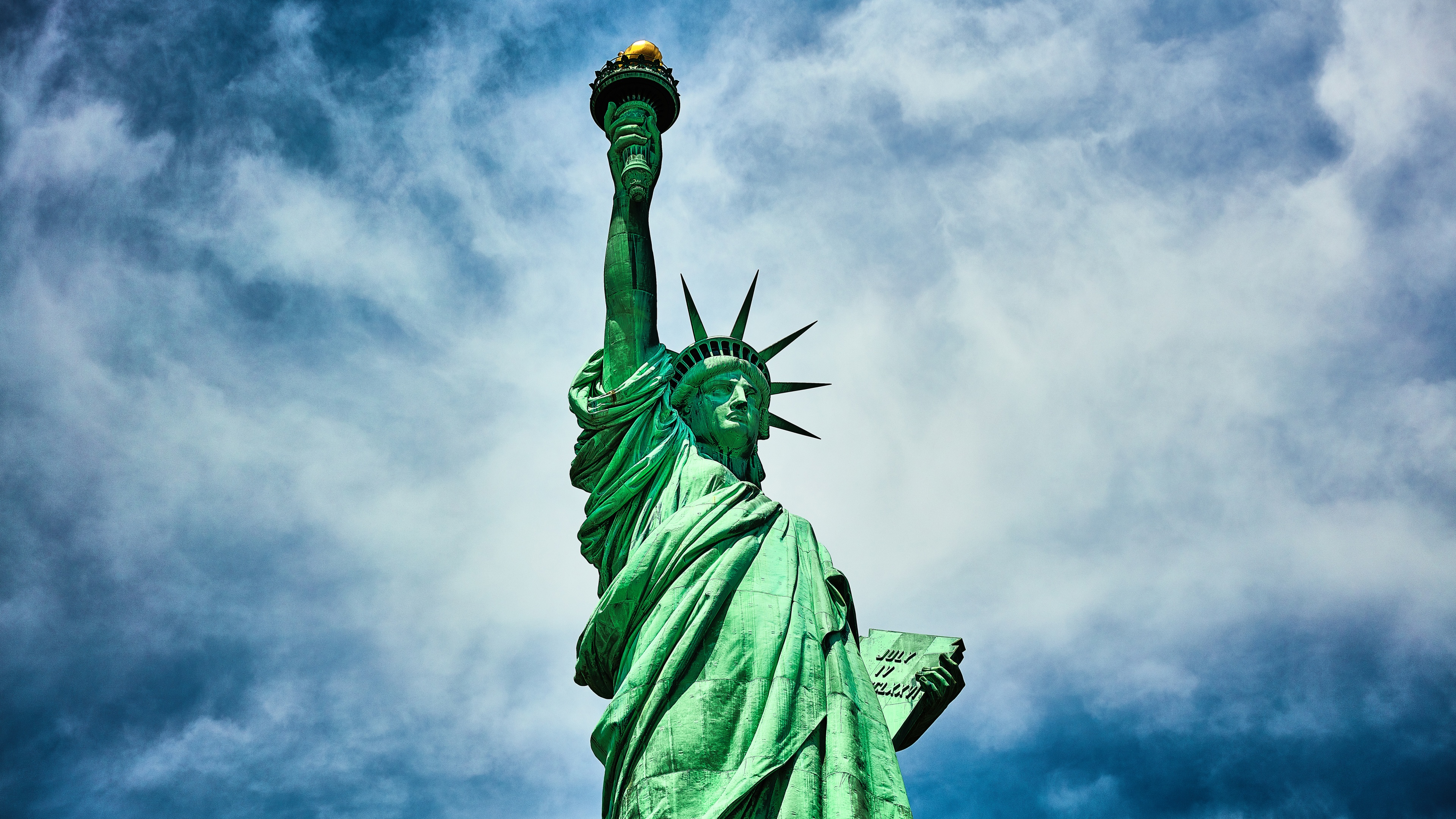 Statue of Liberty Wallpaper 4K, New York Harbor, New York City