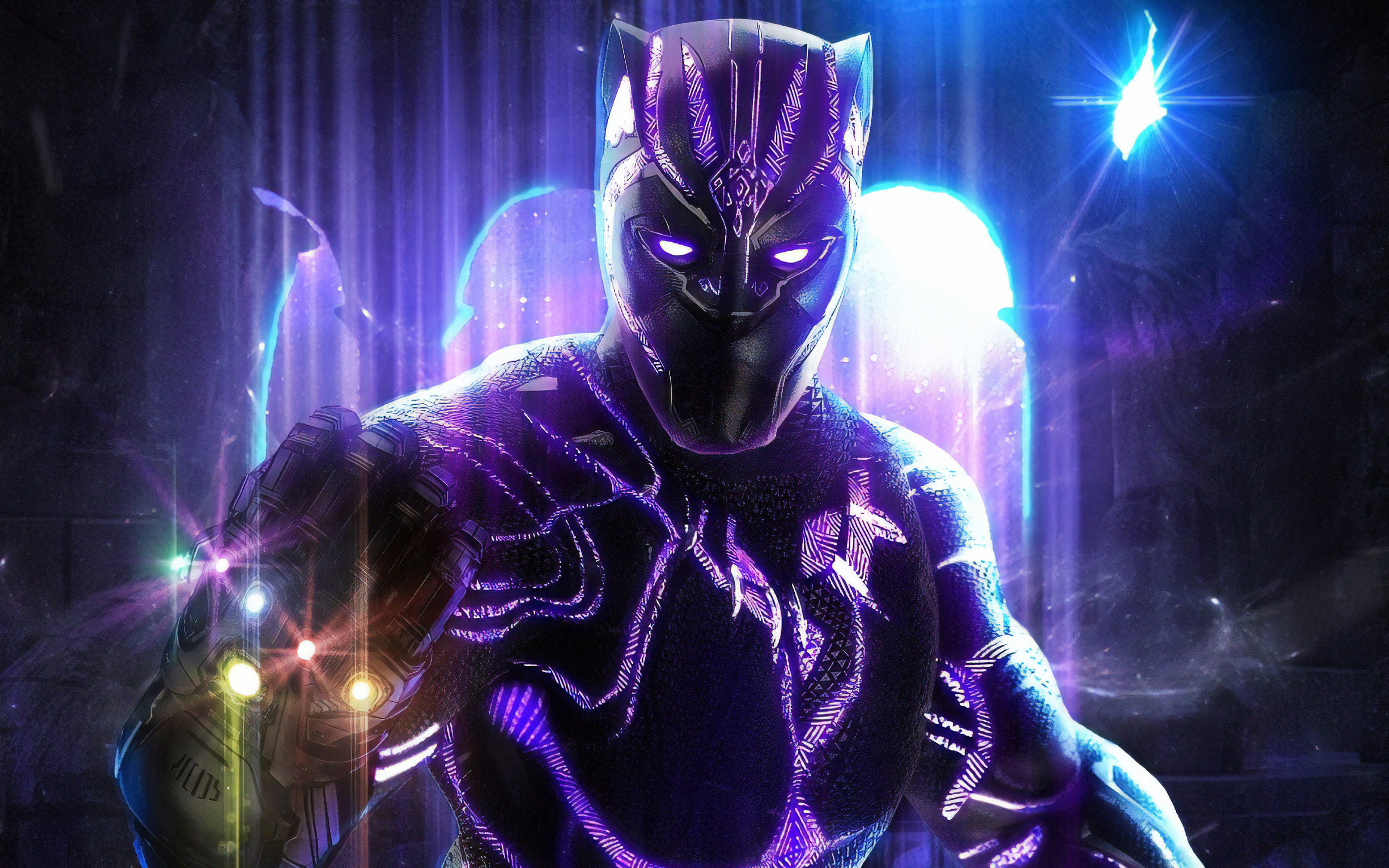 Black Panther With Infinity Gauntlet 4k HD 4k Wallpaper, Image, Background, Photo and Picture