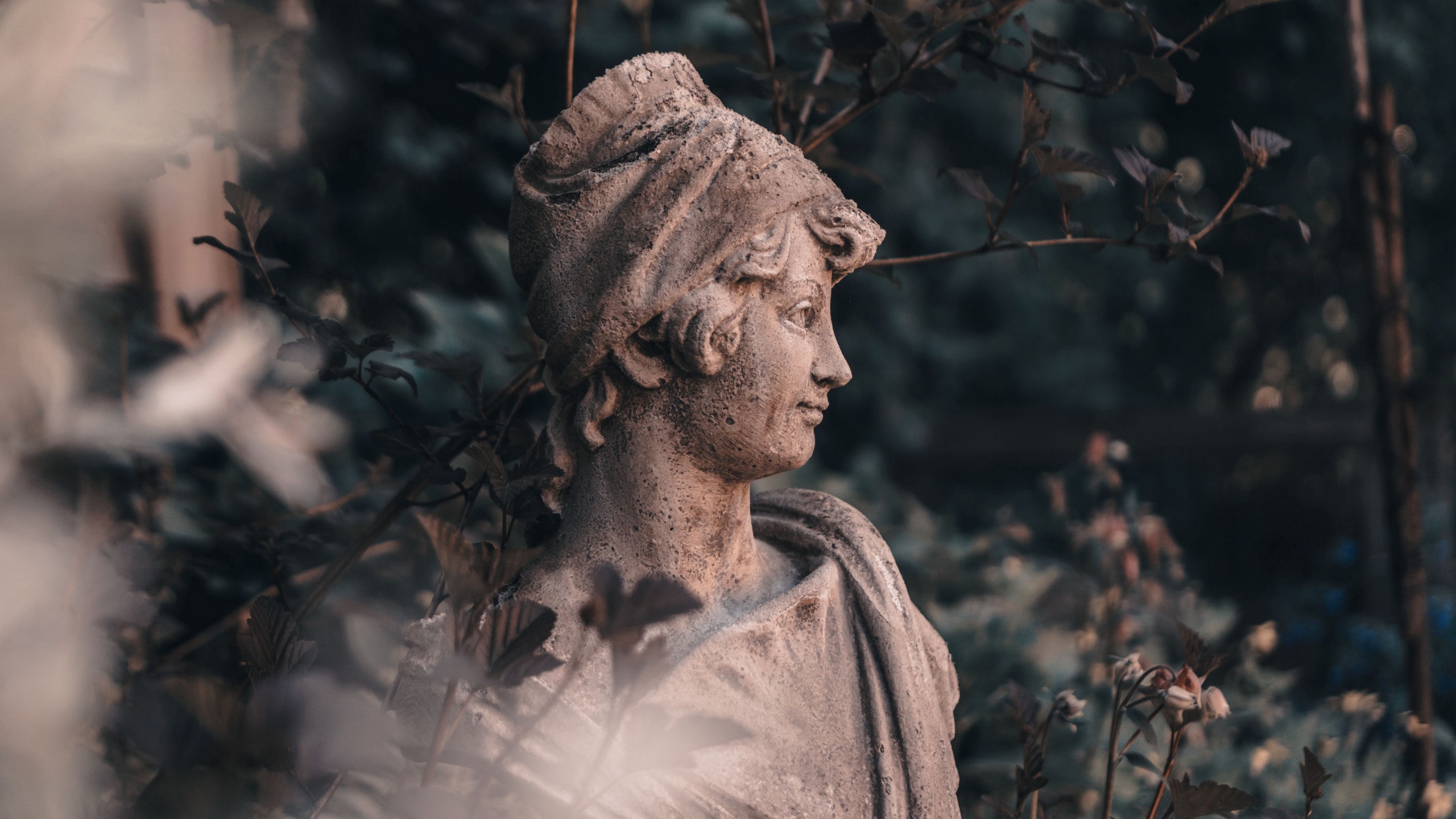 Wallpaper / sculpture, statue, bust, 4k Wallpaper