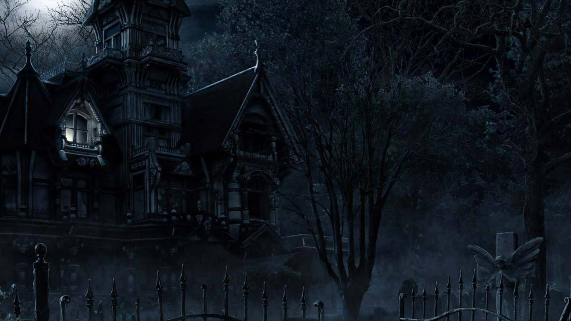 Download Feel the spooky vibes of Halloween with this ghoulish desktop wallpaper Wallpaper